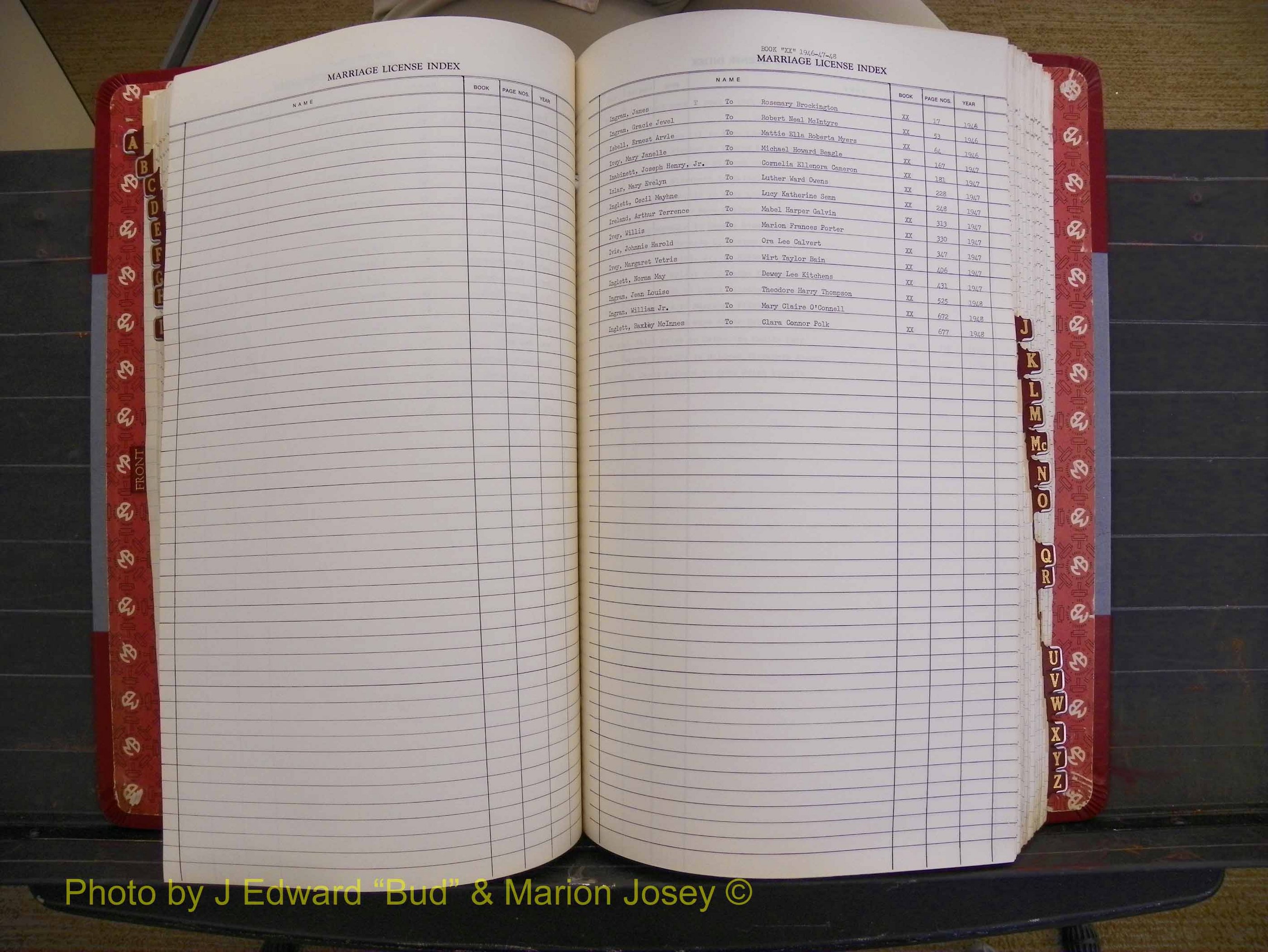 Richmond Marriages 1942-1956, Index I (221).JPG