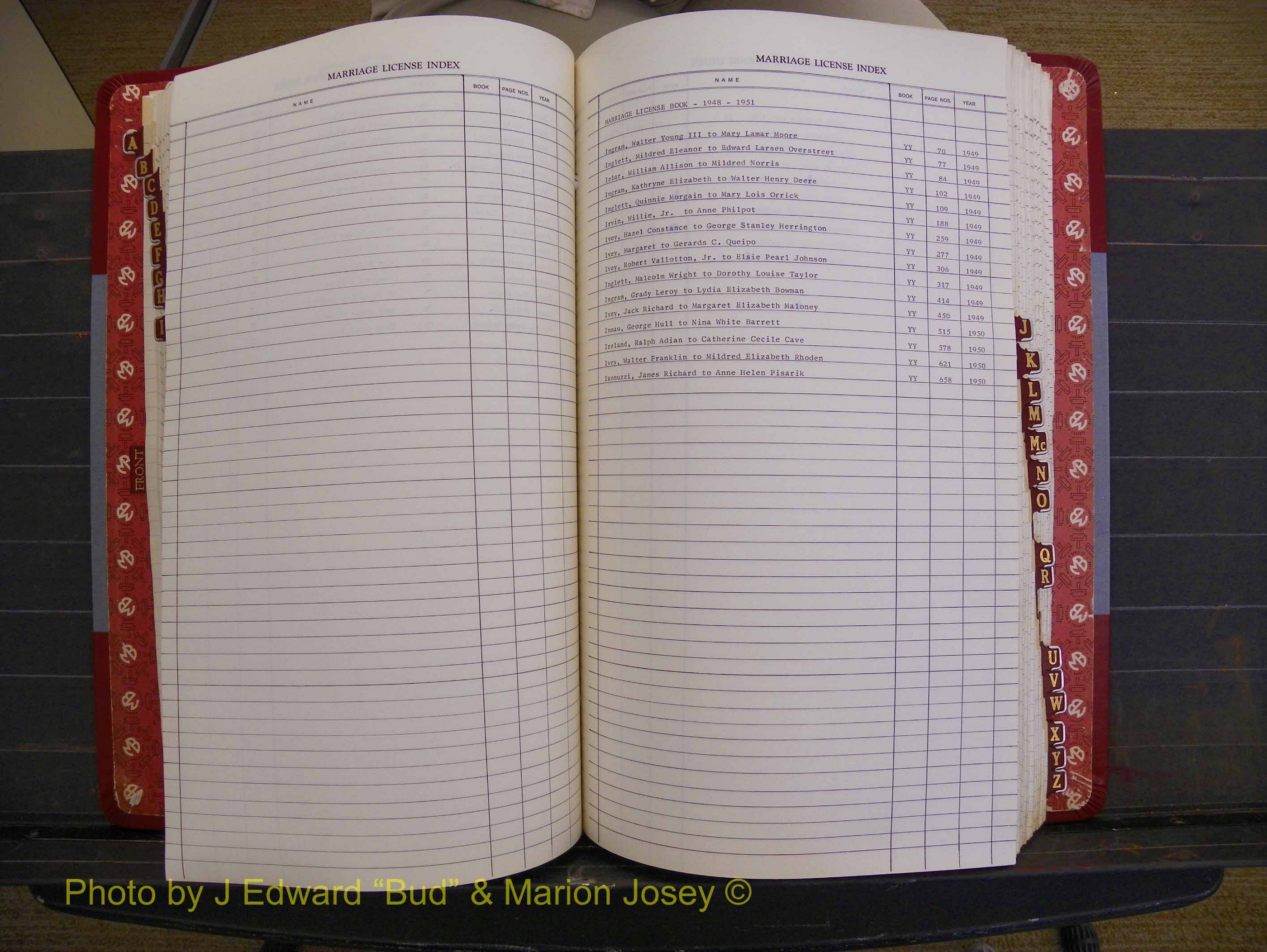 Richmond Marriages 1942-1956, Index I (222).JPG