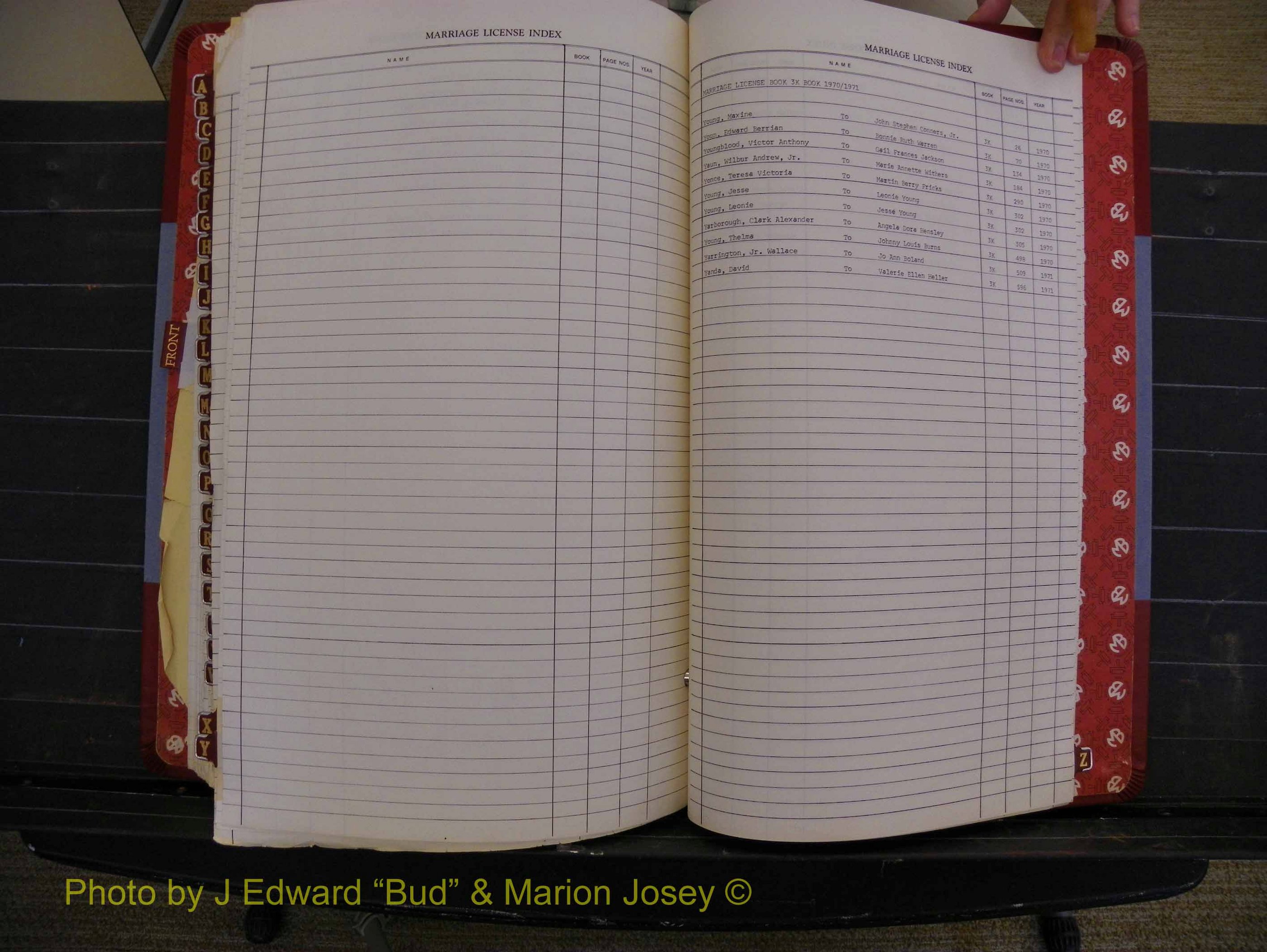 Richmond Marriages 1970-1975, Index Y (301).JPG