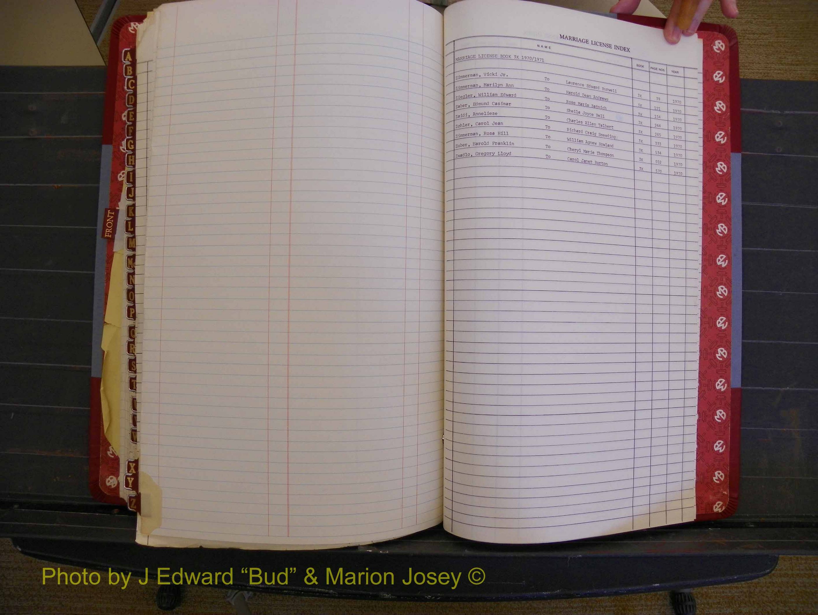 Richmond Marriages 1970-1975, Index Z (305).JPG