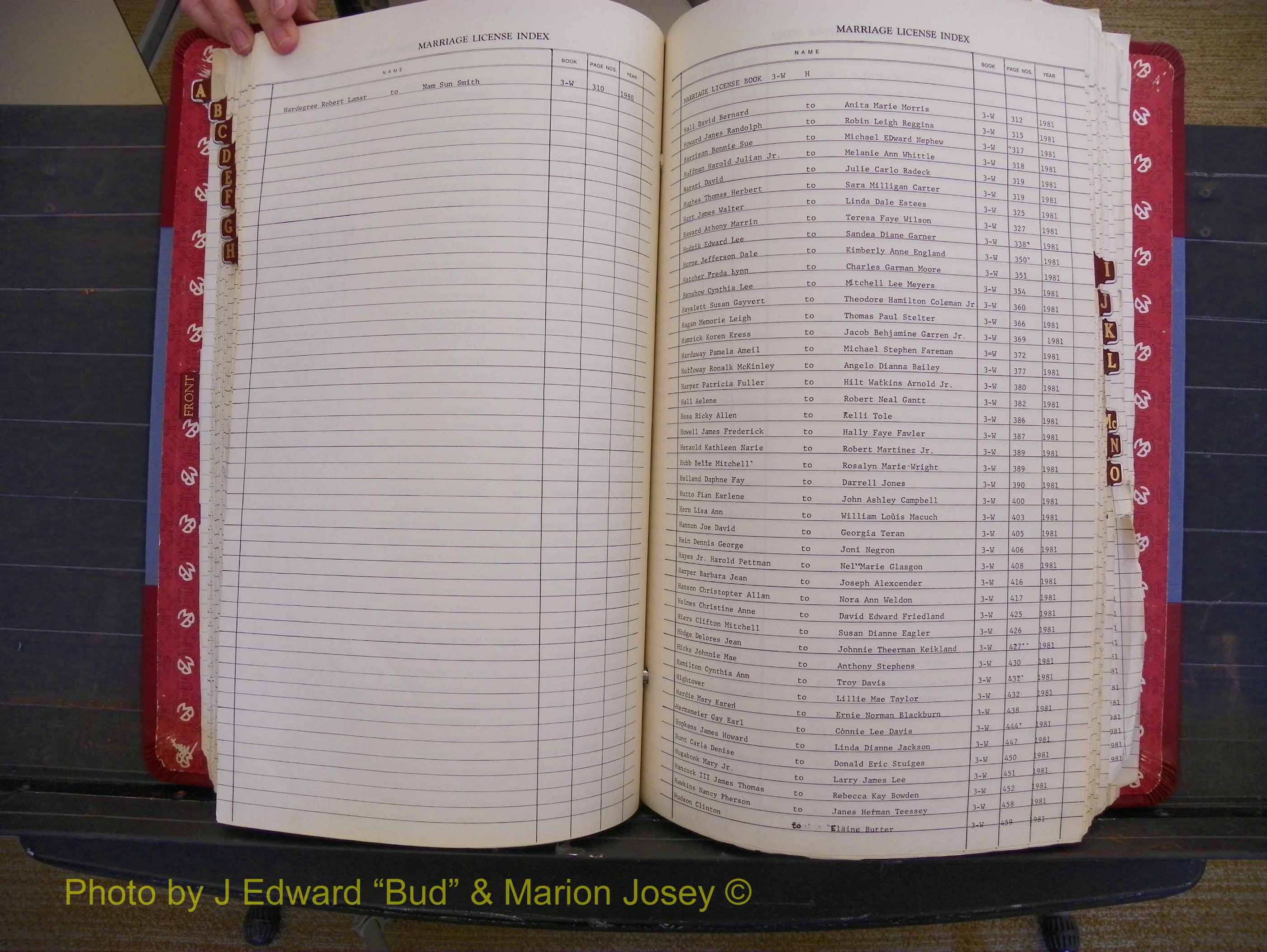 Richmond Marriages 1975-1981, Index H (233).JPG