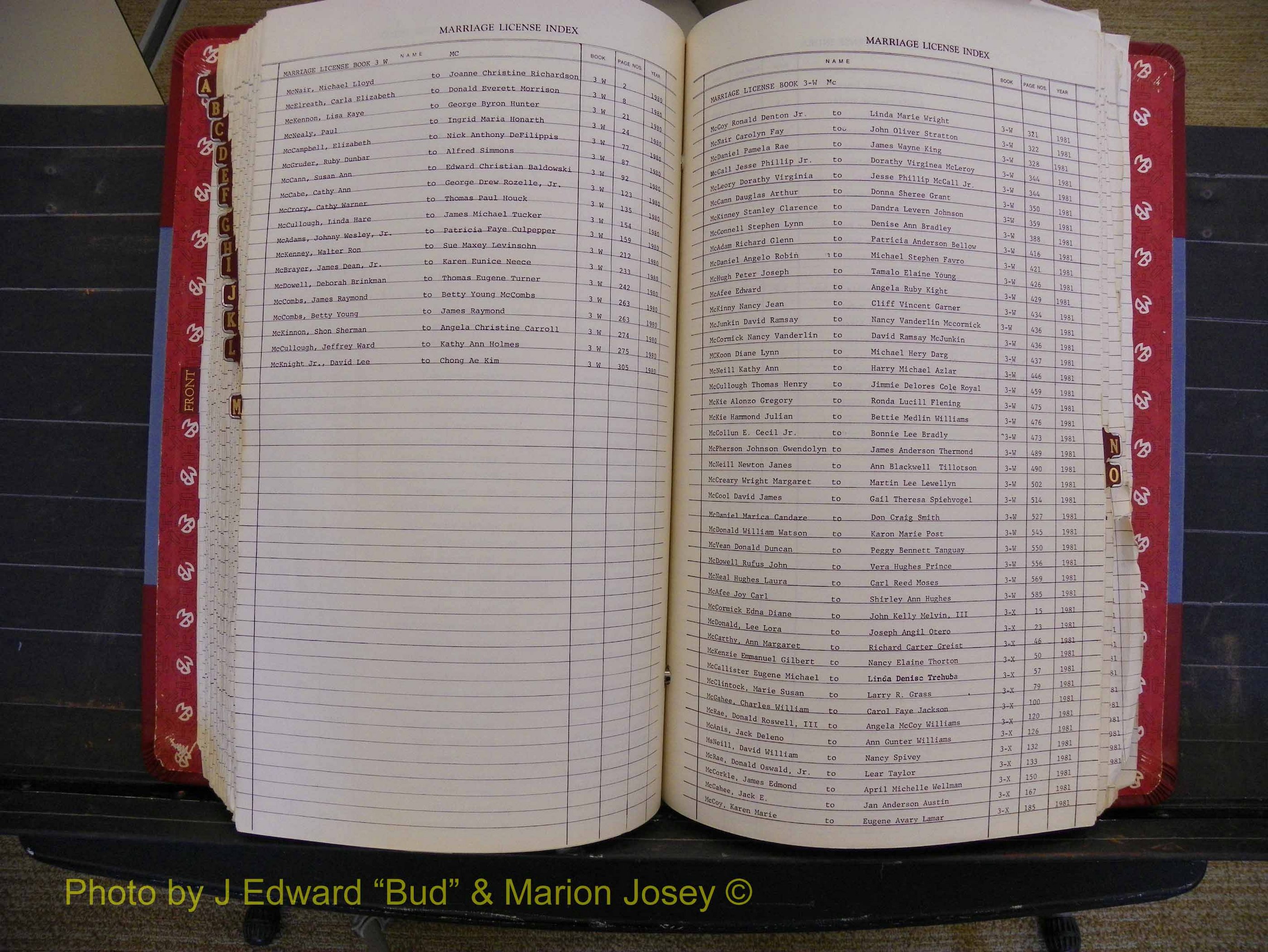 Richmond Marriages 1975-1981, Index Mc (311).JPG