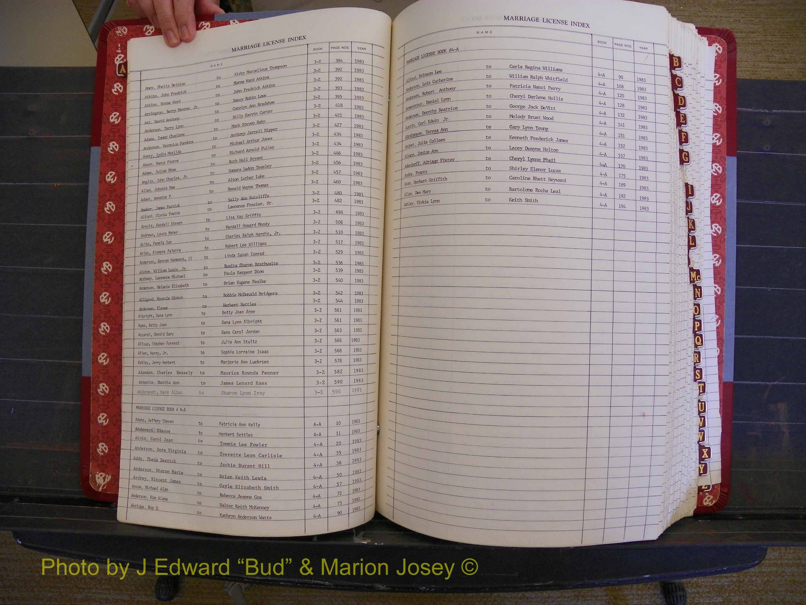Richmond Marriages 1982-1988, Index A (104).JPG