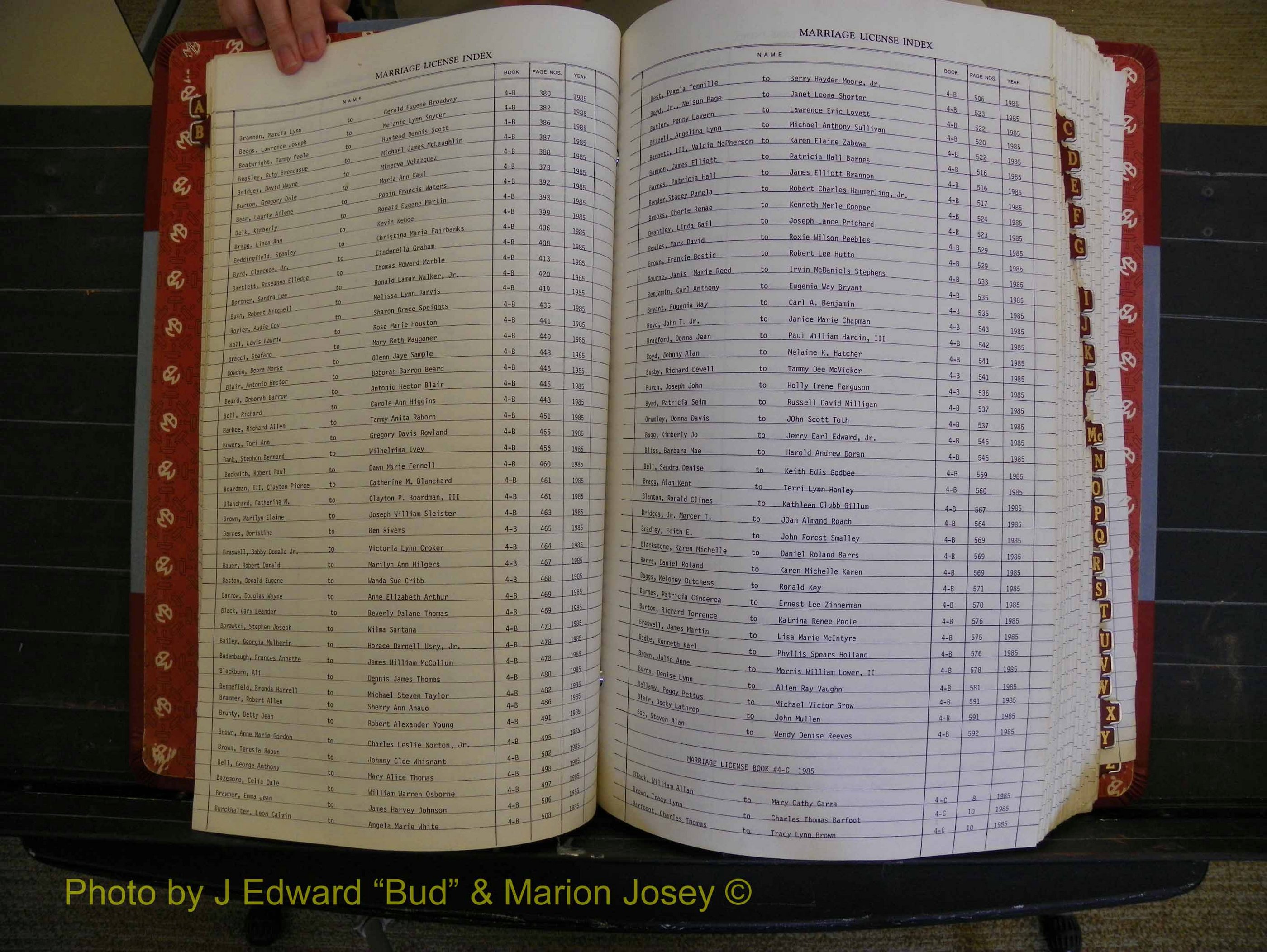 Richmond Marriages 1982-1988, Index B (123).JPG