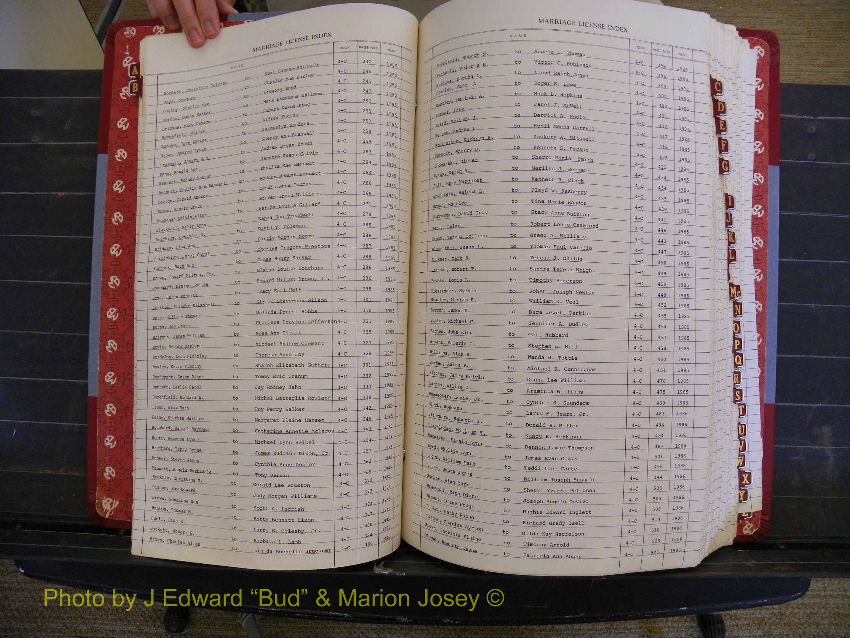 Richmond Marriages 1982-1988, Index B (126).JPG
