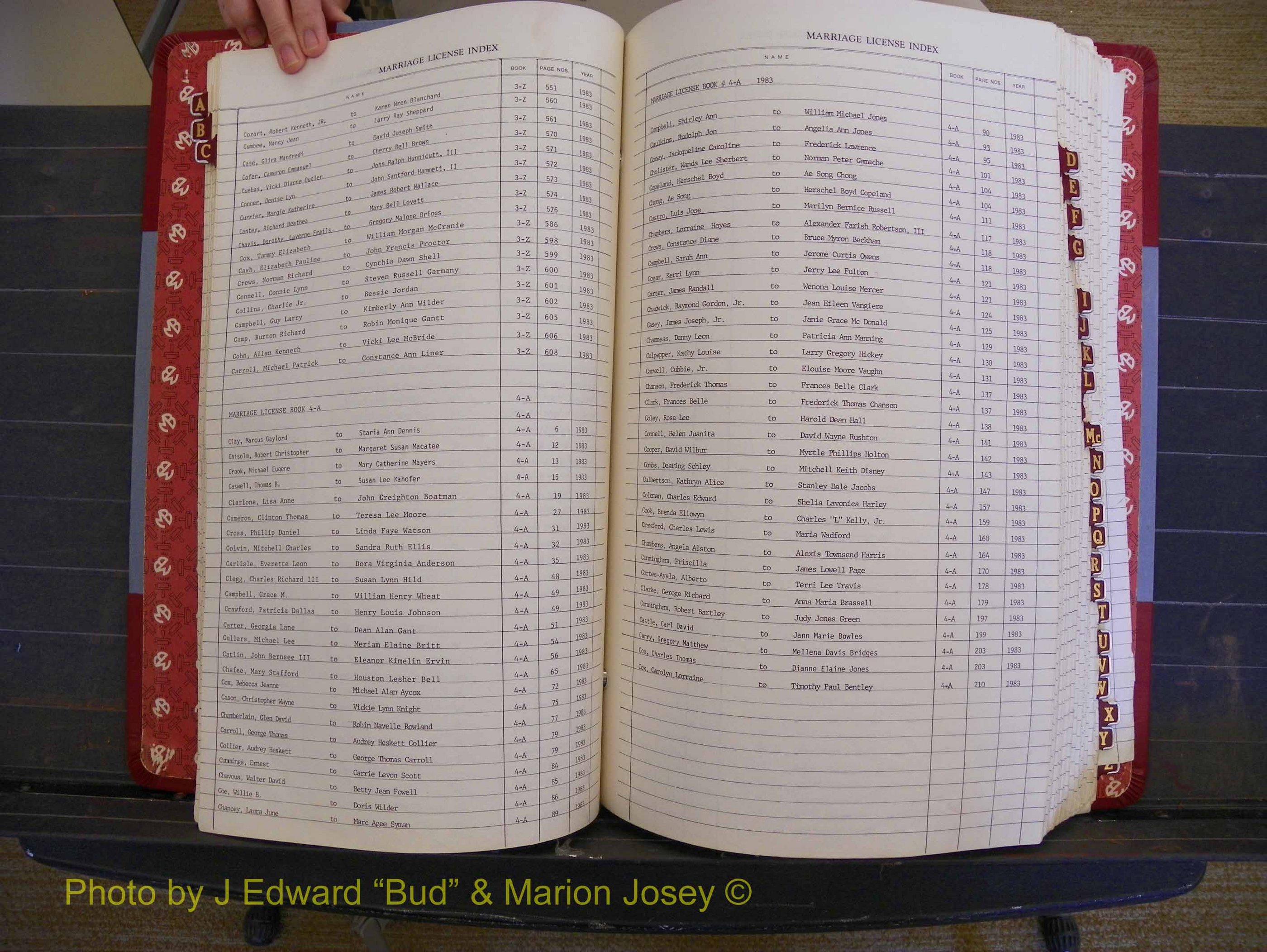 Richmond Marriages 1982-1988, Index C (141).JPG
