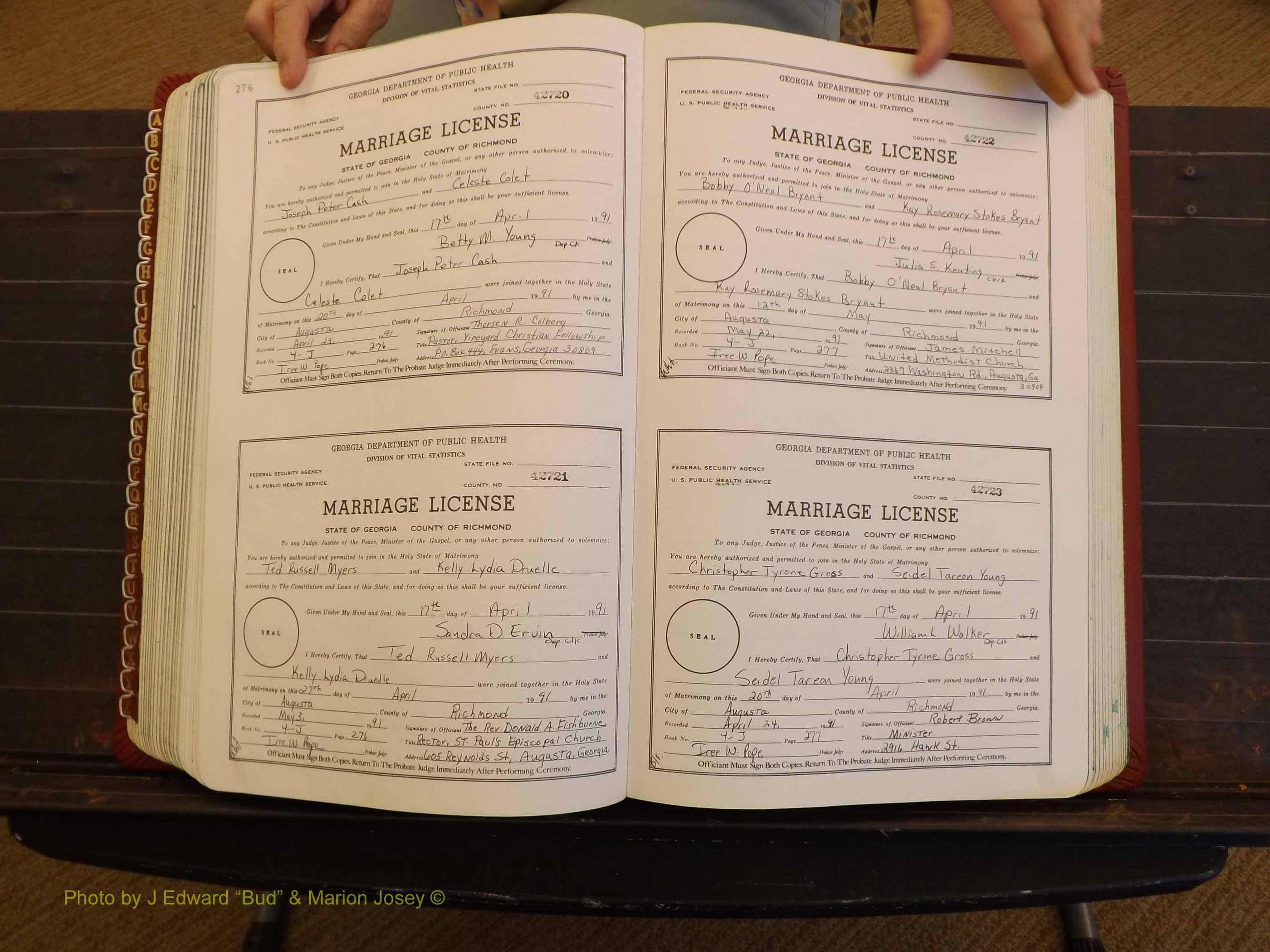 Richmond Marriages, 4J, 1990-1991 P 276-277.JPG