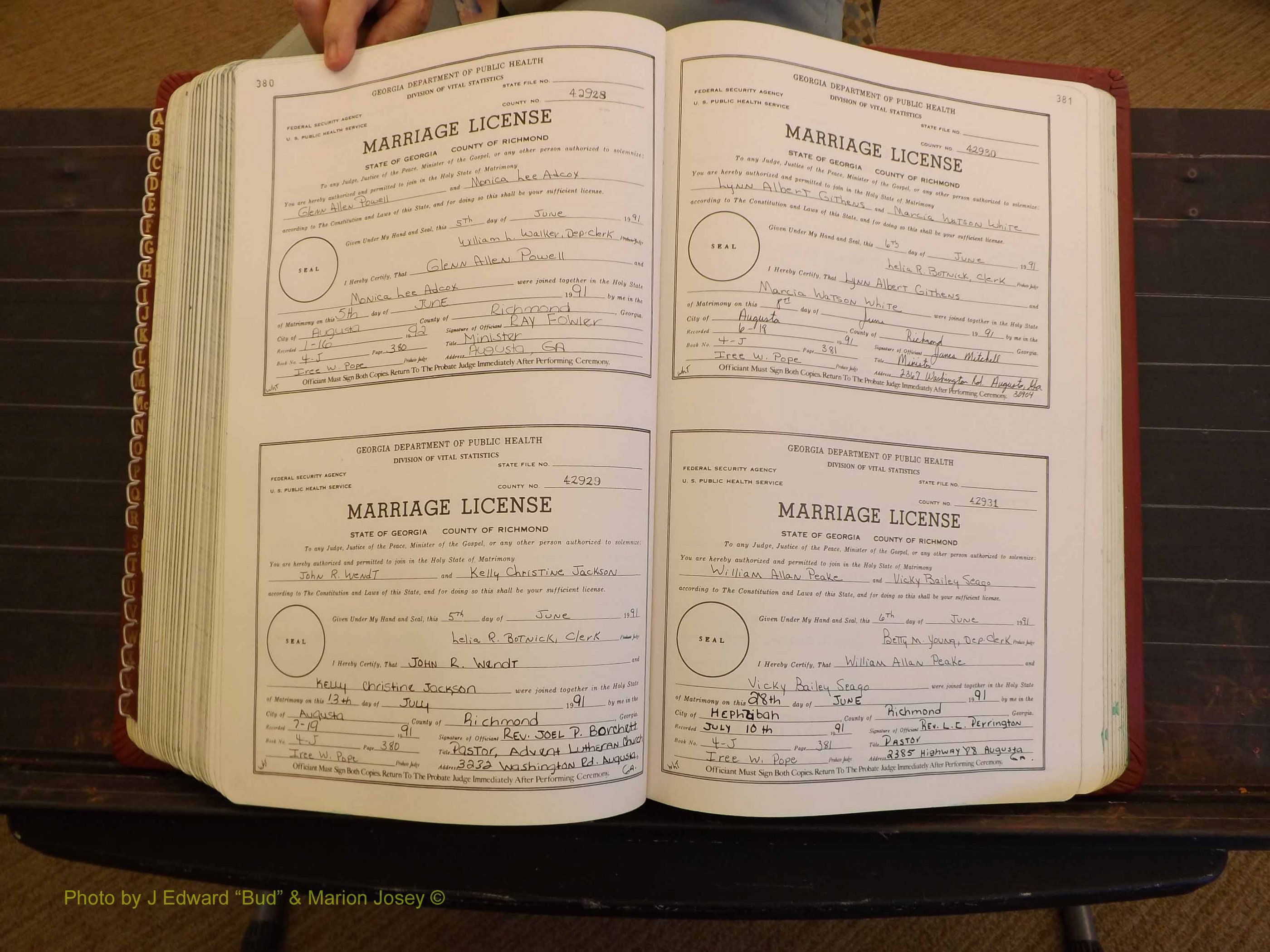 Richmond Marriages, 4J, 1990-1991 P 380-381.JPG