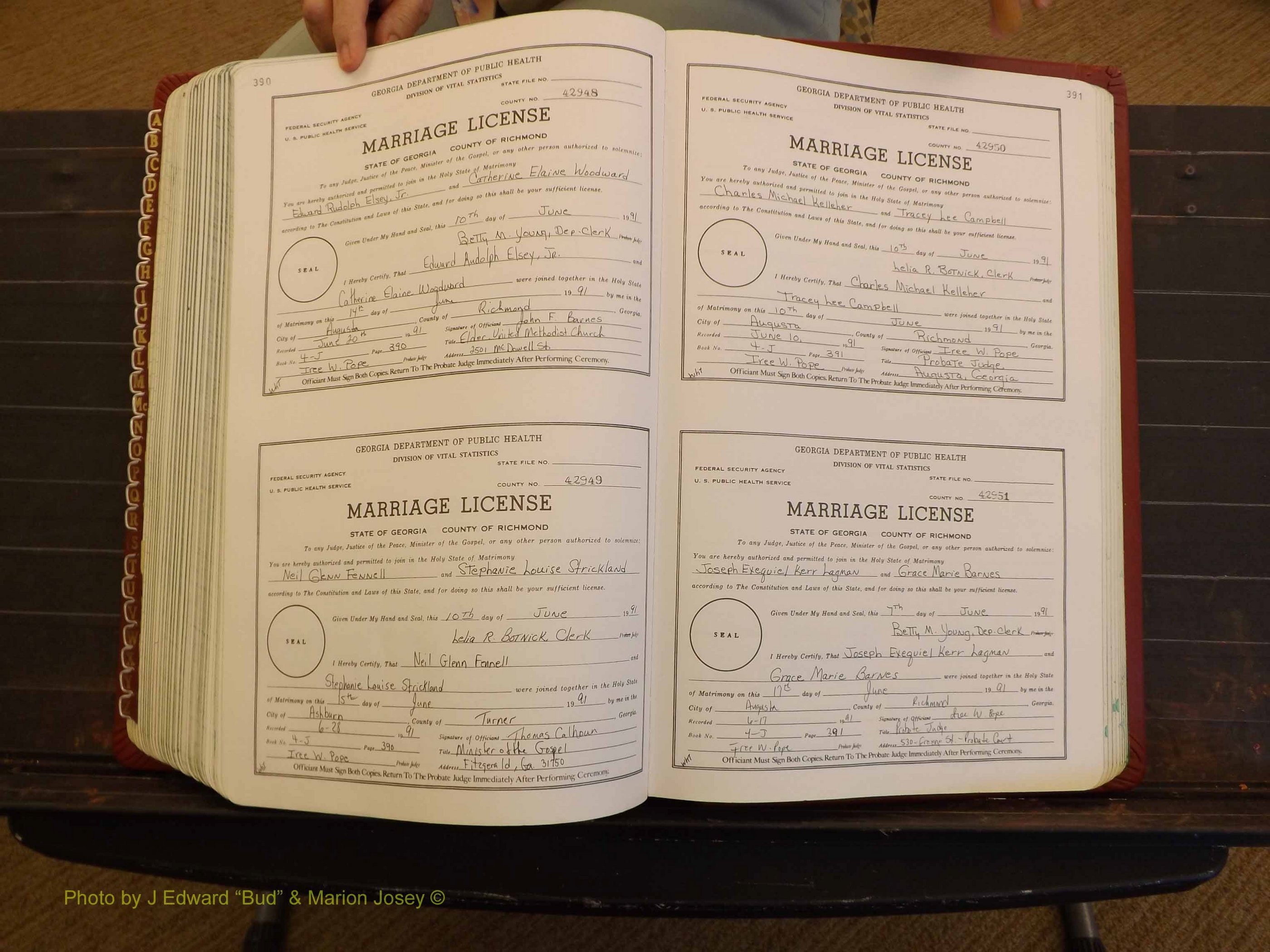 Richmond Marriages, 4J, 1990-1991 P 390-391.JPG