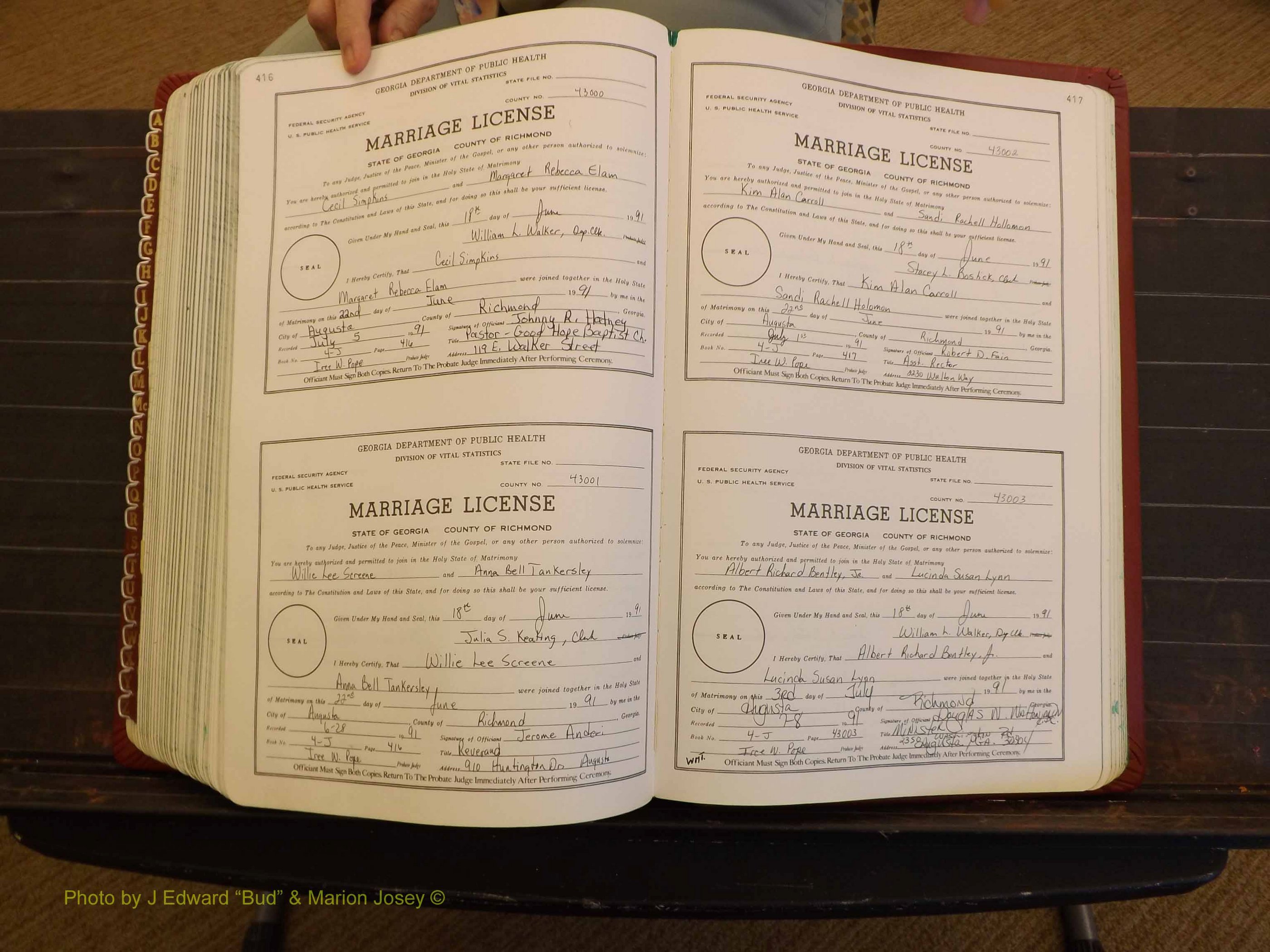 Richmond Marriages, 4J, 1990-1991 P 416-417.JPG