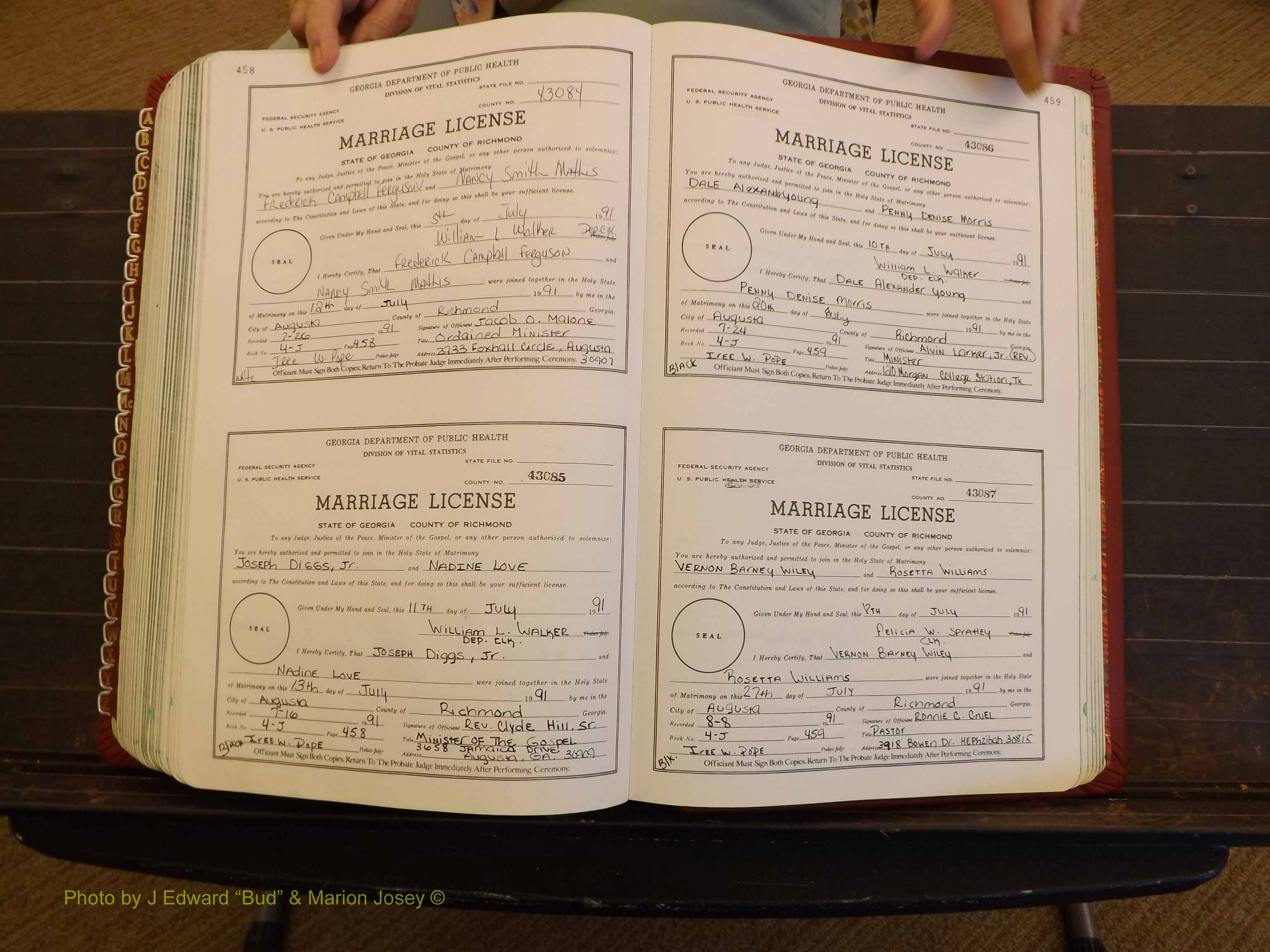 Richmond Marriages, 4J, 1990-1991 P 458-459.JPG