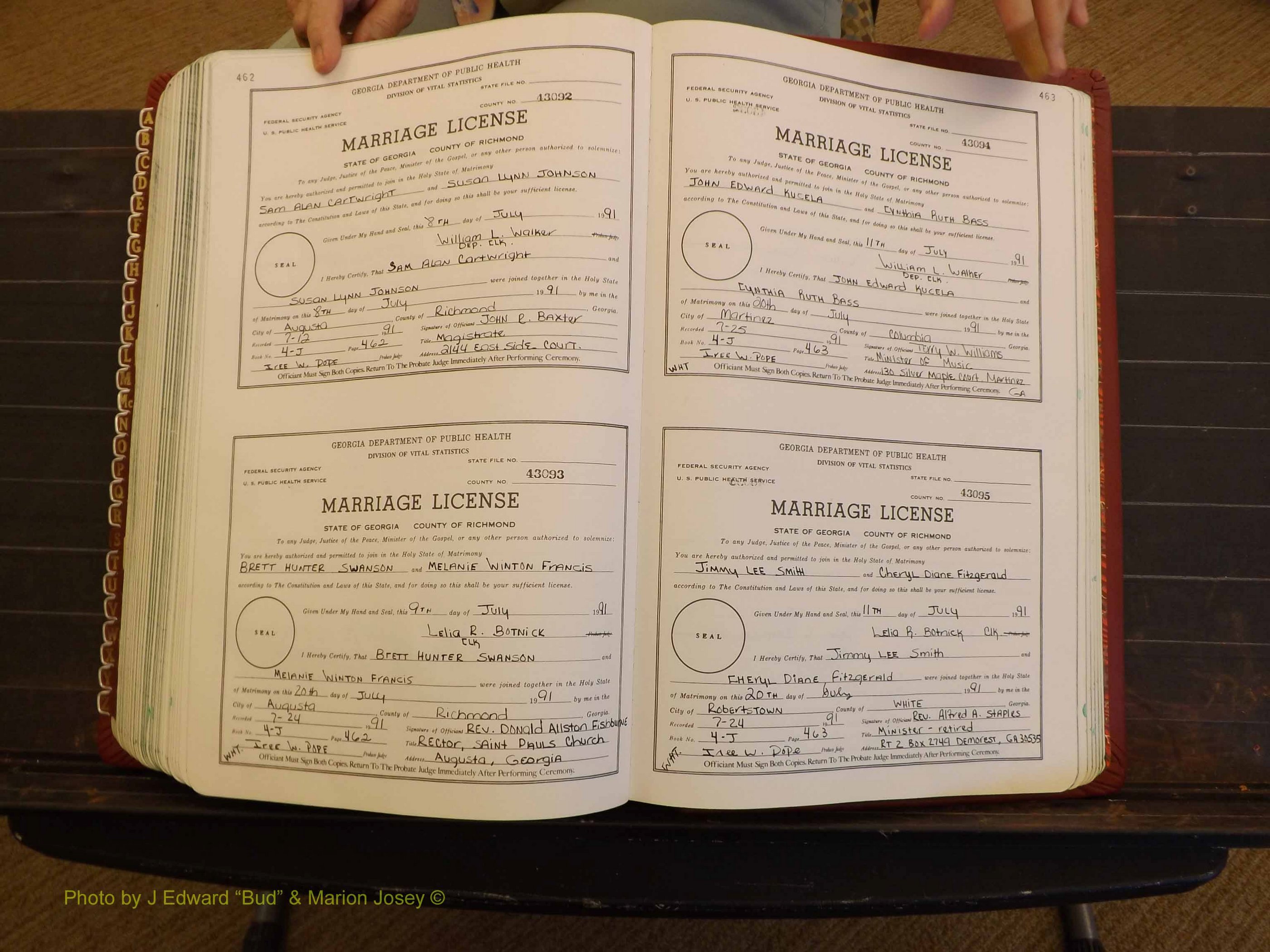 Richmond Marriages, 4J, 1990-1991 P 462-463.JPG