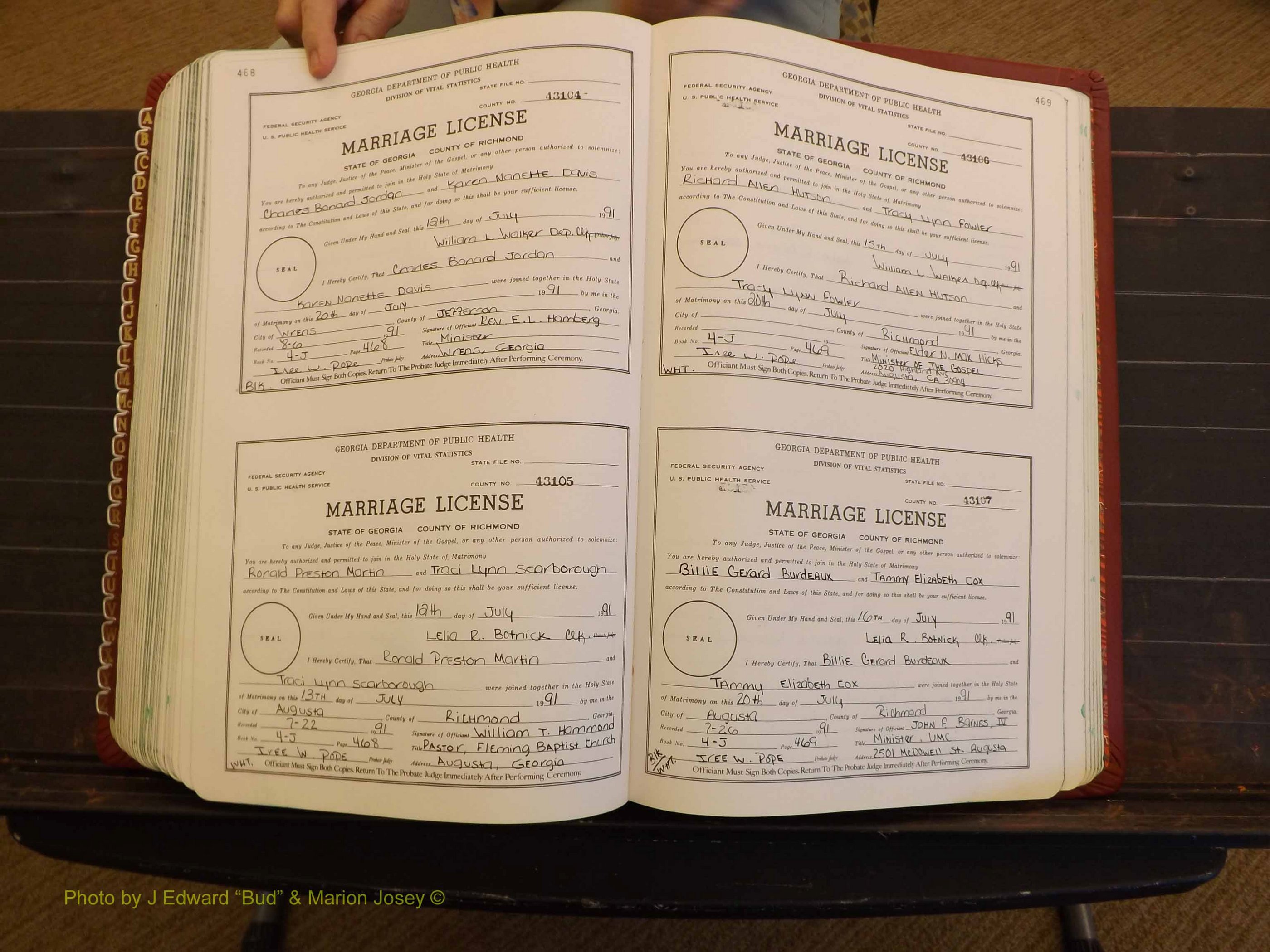 Richmond Marriages, 4J, 1990-1991 P 468-469.JPG