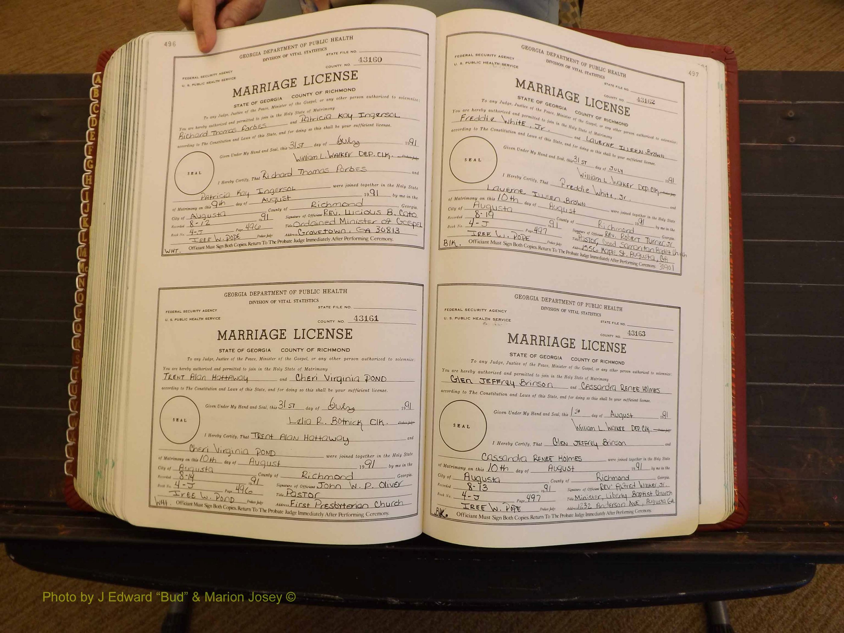 Richmond Marriages, 4J, 1990-1991 P 496-497.JPG