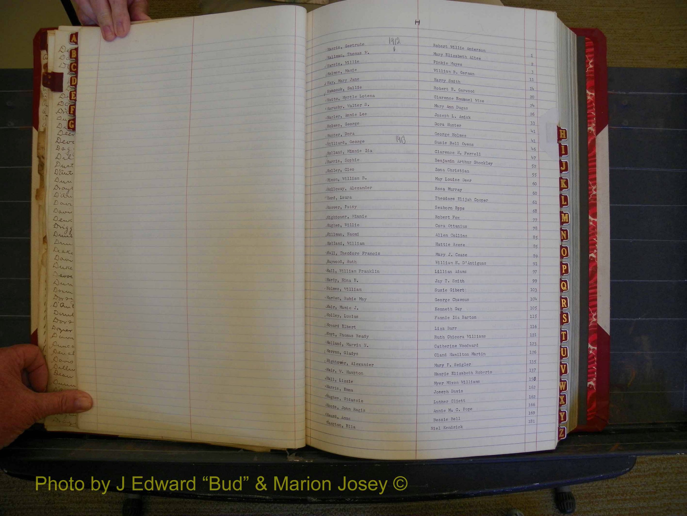 Richmond Marriages, Book HH, 1912-1914 Index H (122).JPG