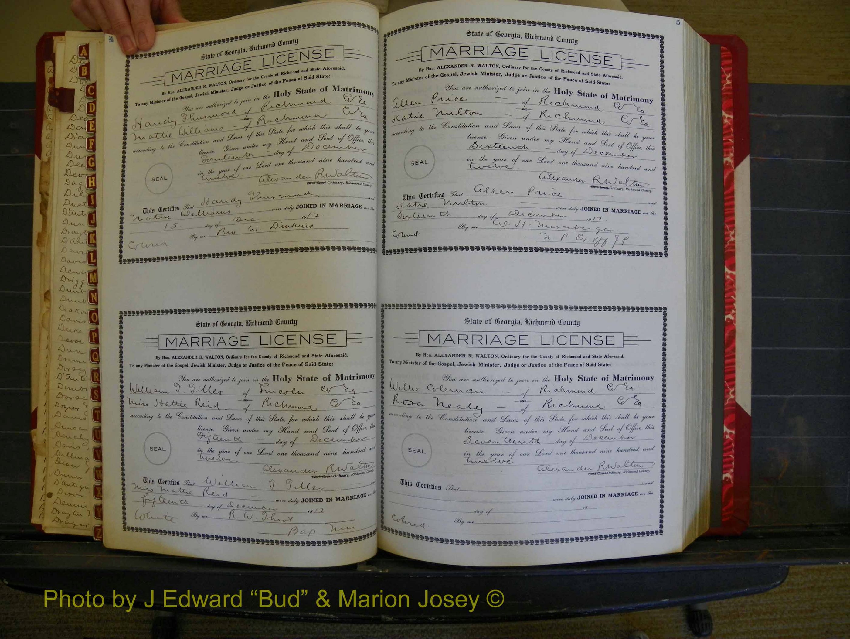 Richmond Marriages, Book HH, 1912-1914 P 004-005.JPG