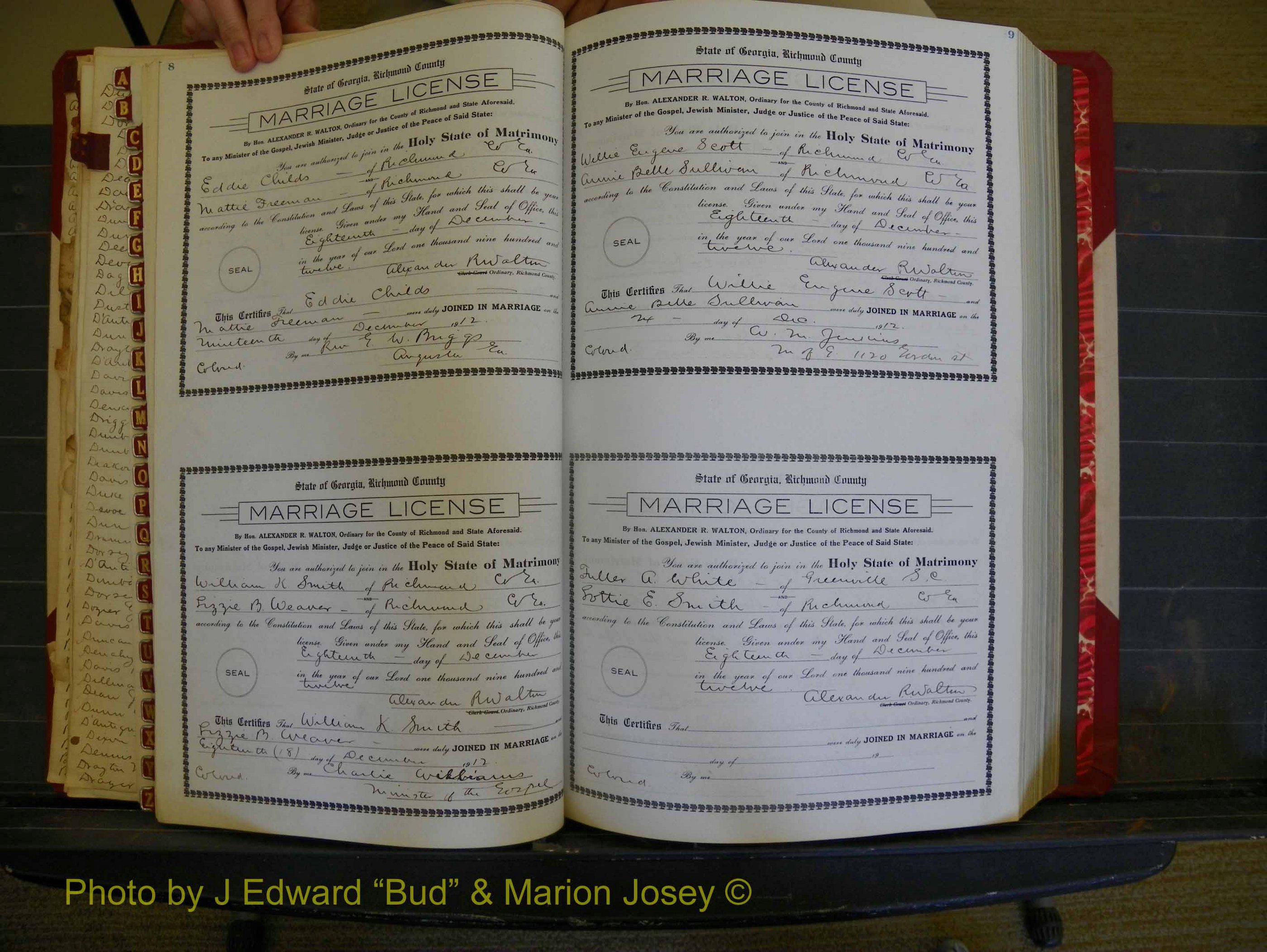 Richmond Marriages, Book HH, 1912-1914 P 008-009.JPG