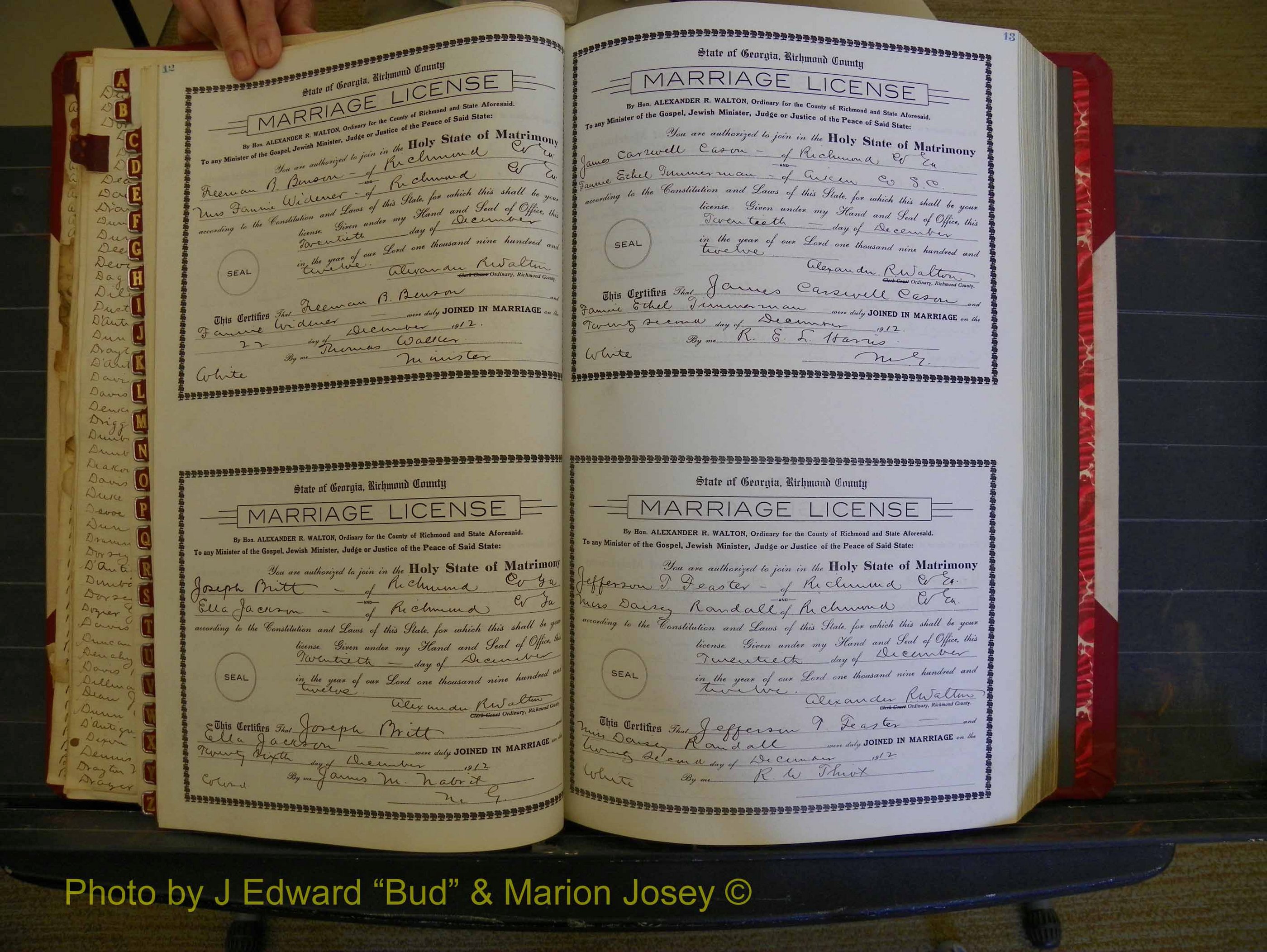 Richmond Marriages, Book HH, 1912-1914 P 012-013.JPG