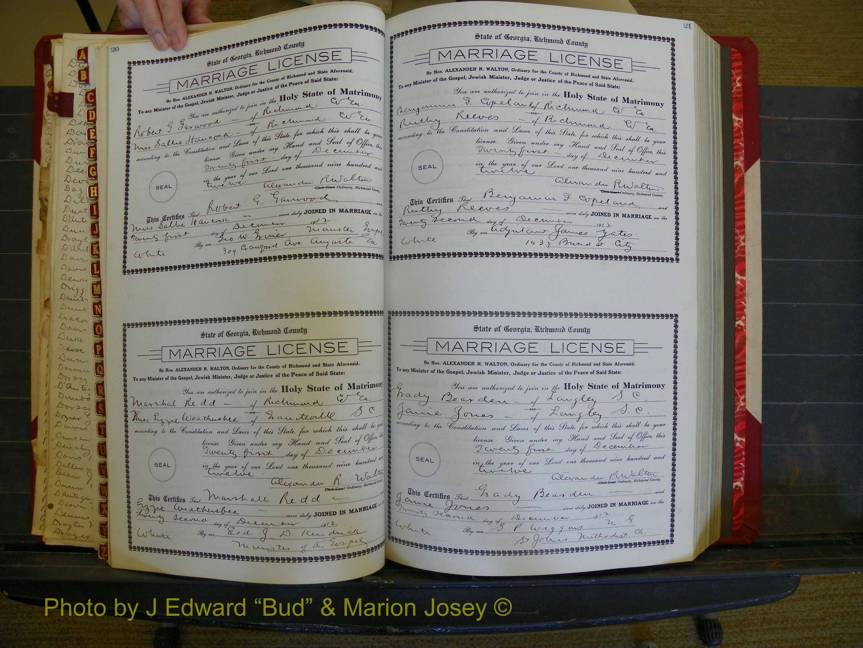 Richmond Marriages, Book HH, 1912-1914 P 020-021.JPG