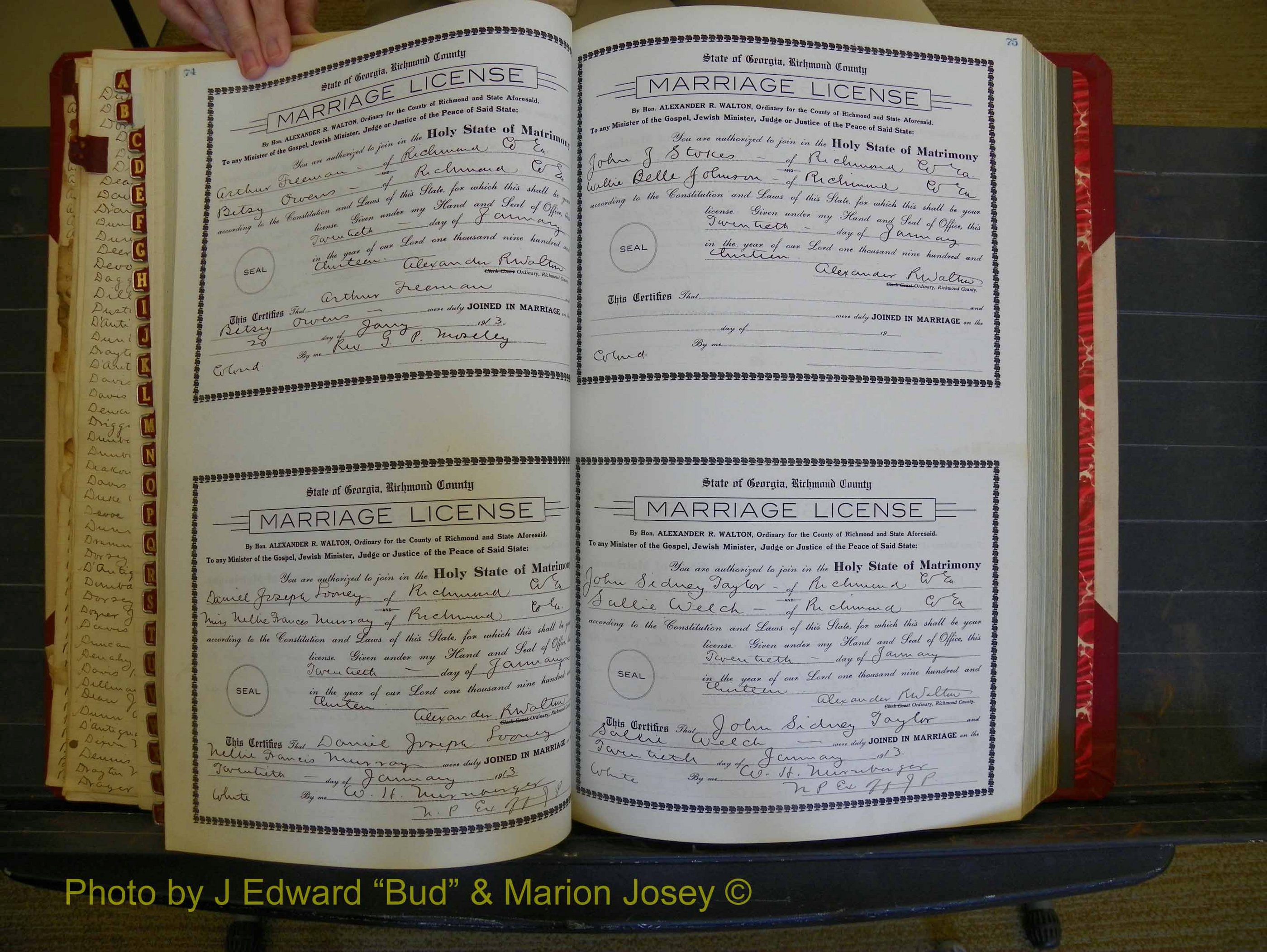 Richmond Marriages, Book HH, 1912-1914 P 074-075.JPG
