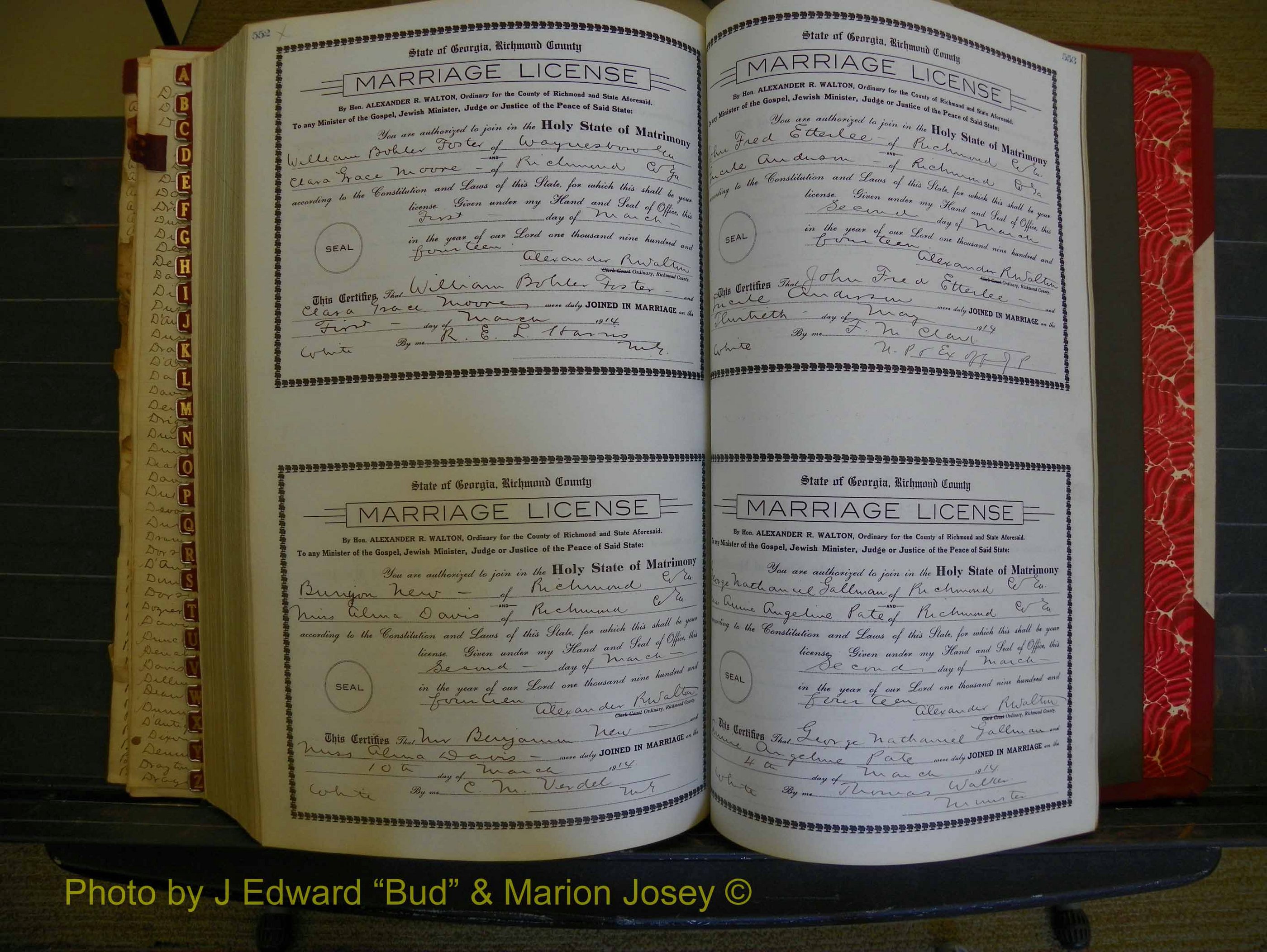 Richmond Marriages, Book HH, 1912-1914 P 552-553.JPG