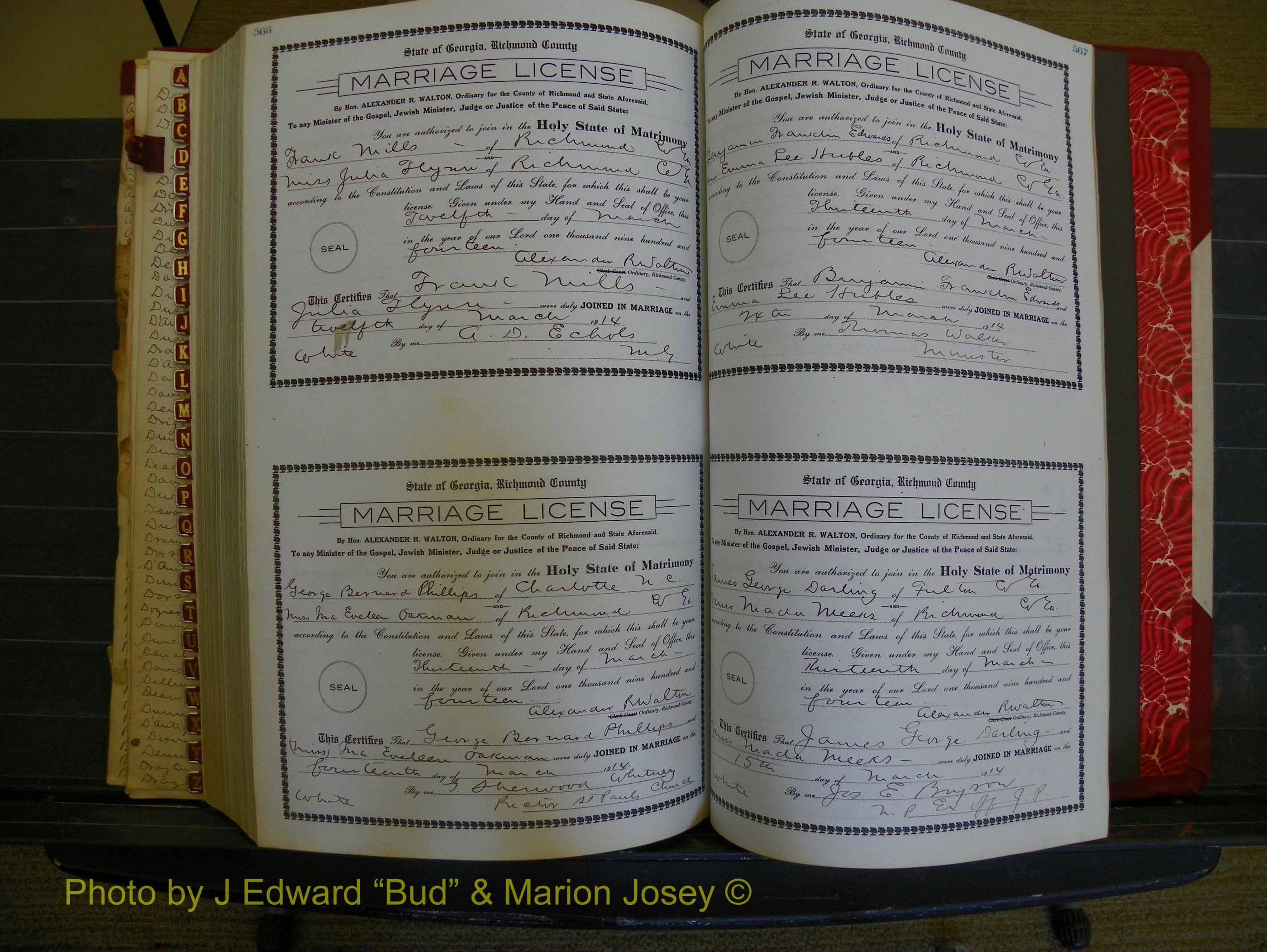 Richmond Marriages, Book HH, 1912-1914 P 566-567.JPG