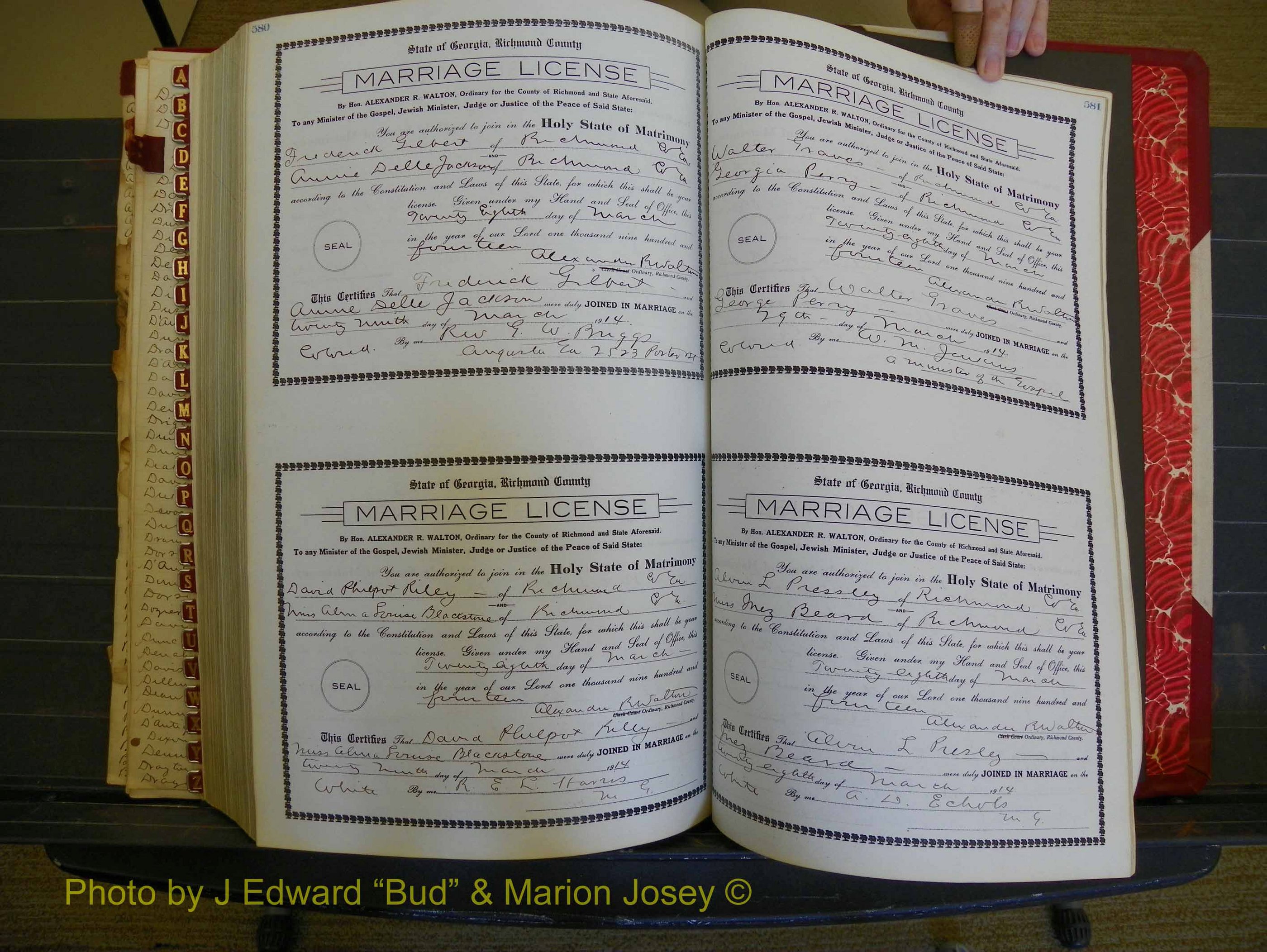 Richmond Marriages, Book HH, 1912-1914 P 580-581.JPG