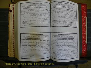 Richmond Marriages, Book HH, 1912-1914 P 554-555.JPG