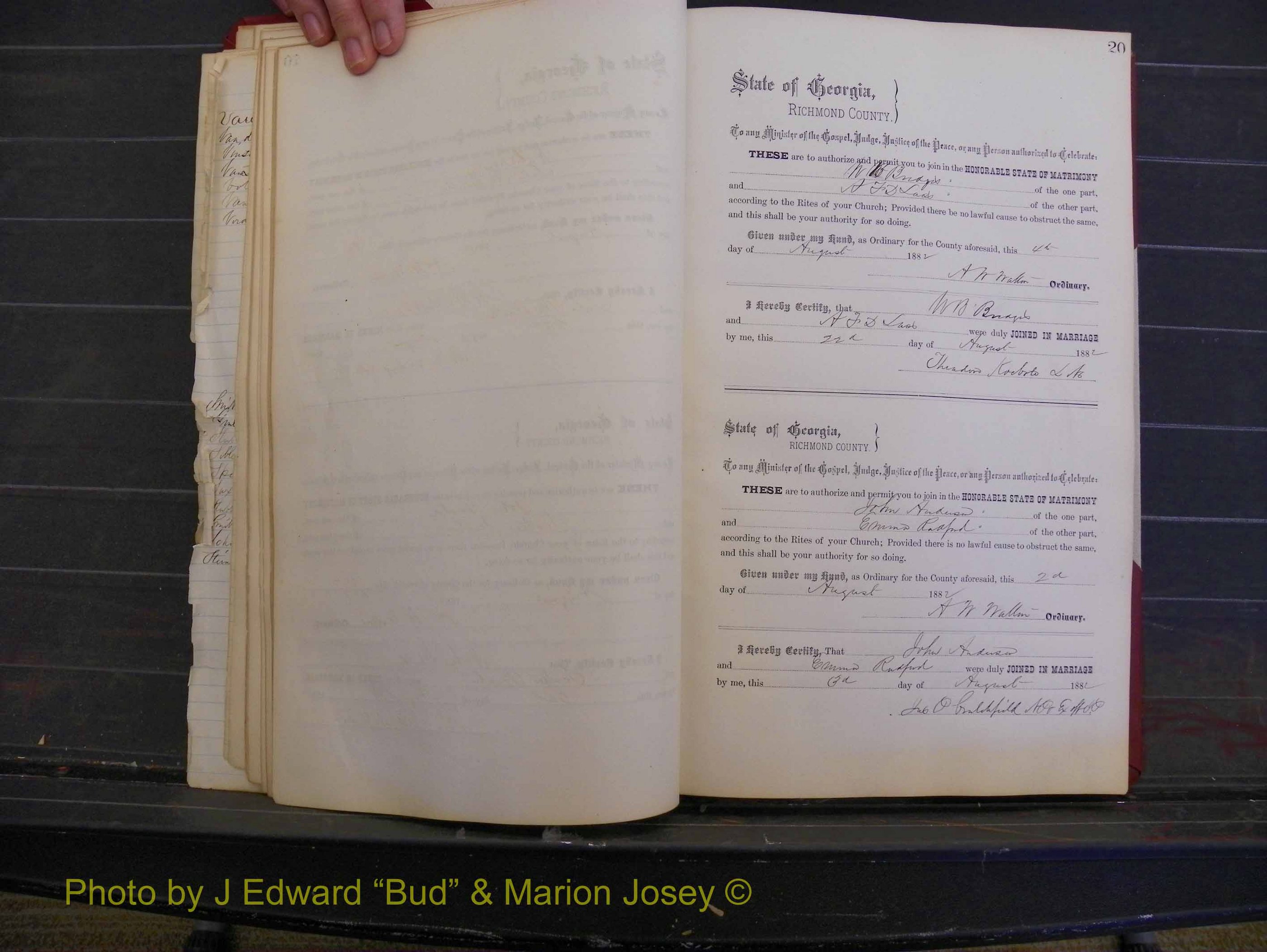 Richmond Marriages, Book M, 1880-1883 P 020.JPG