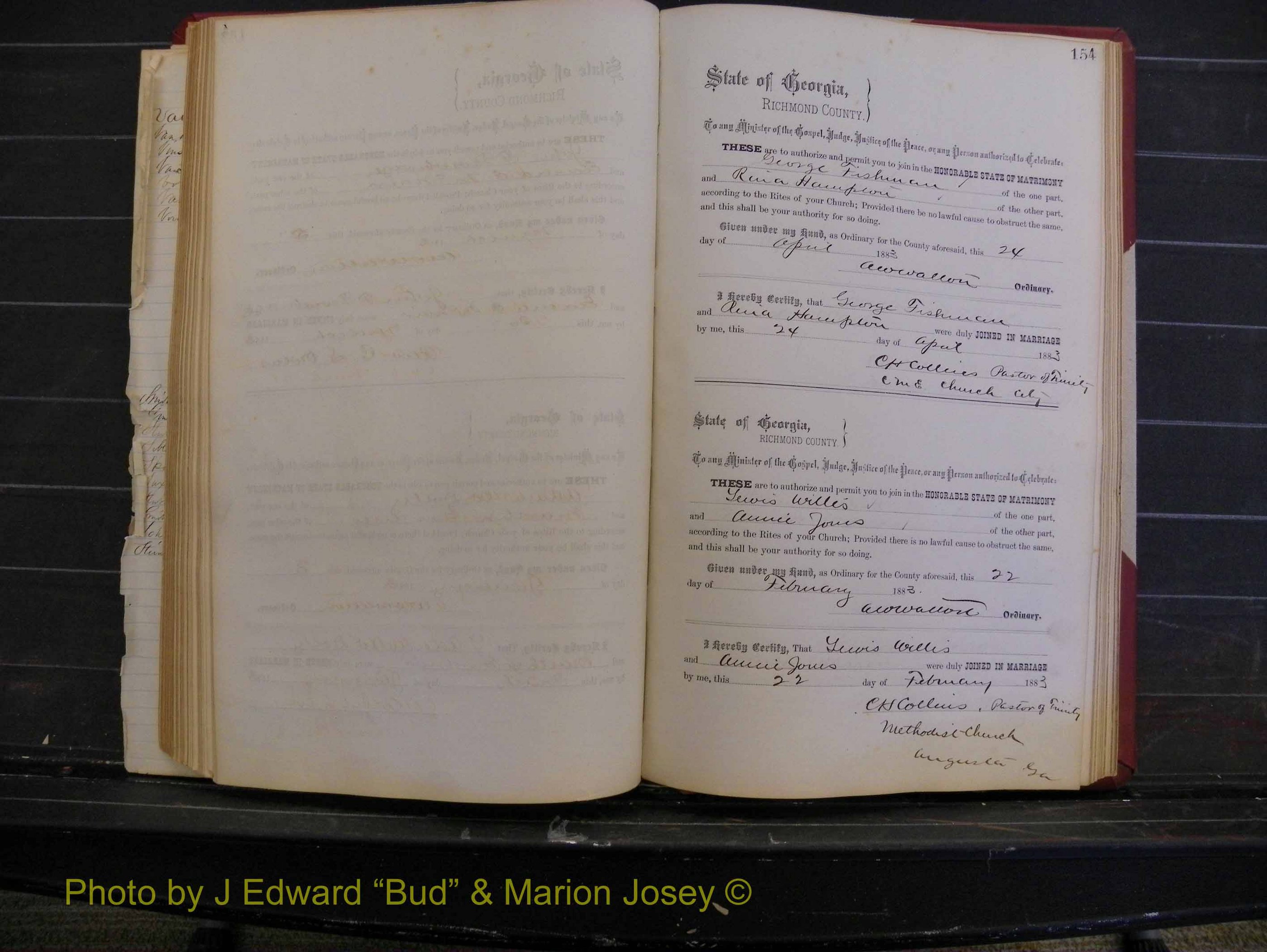 Richmond Marriages, Book M, 1880-1883 P 154.JPG
