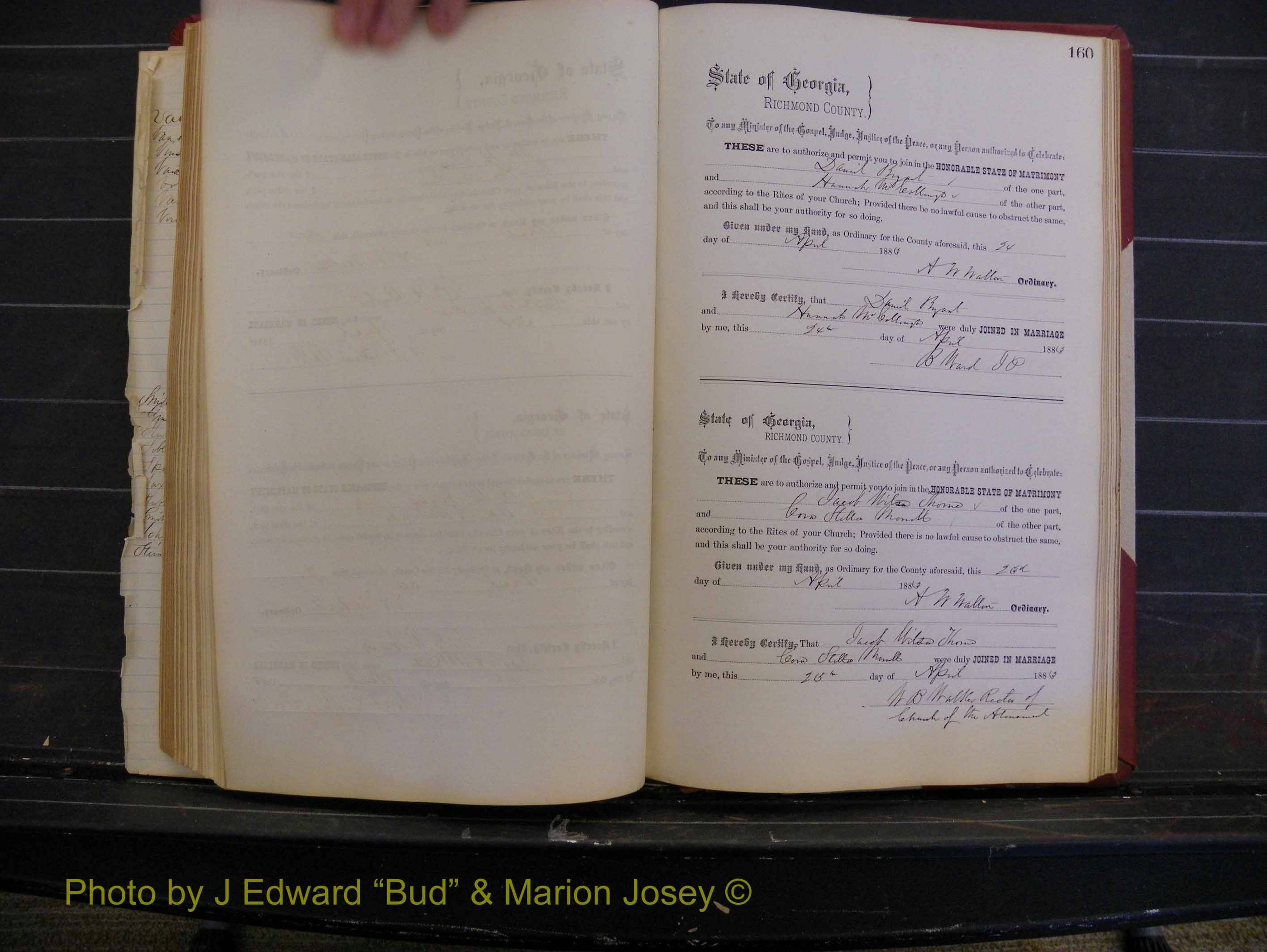 Richmond Marriages, Book M, 1880-1883 P 160.JPG