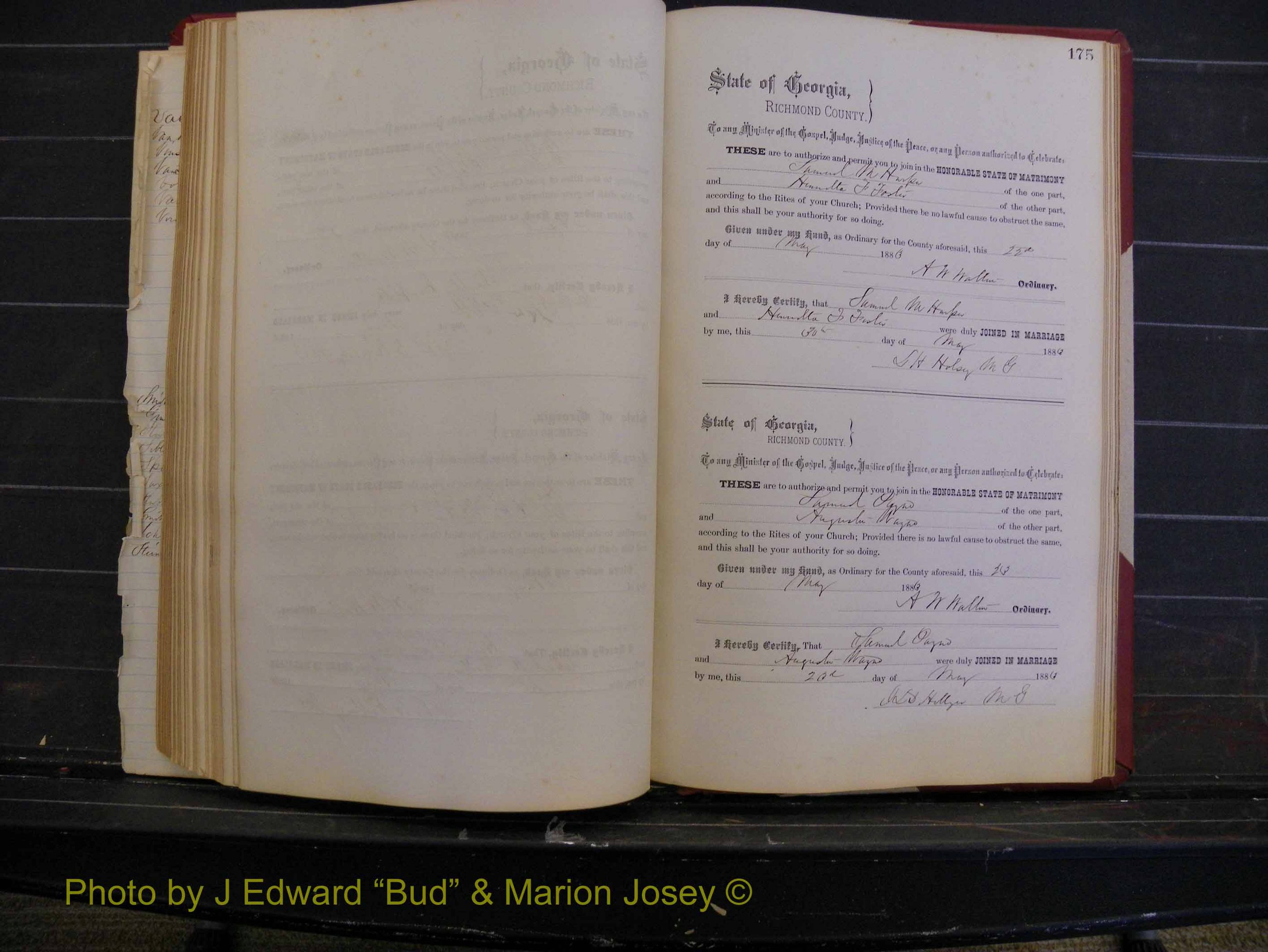 Richmond Marriages, Book M, 1880-1883 P 175.JPG