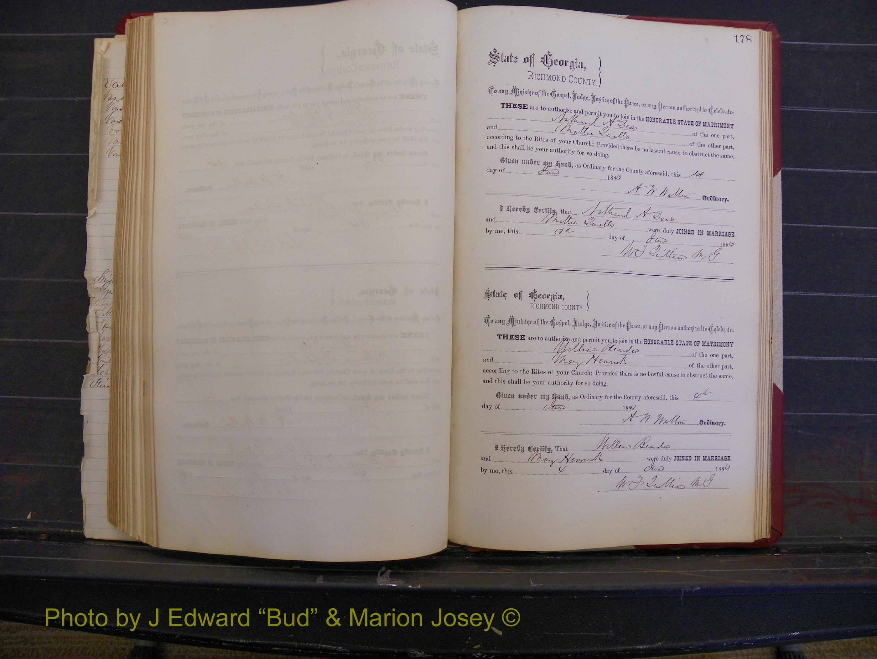 Richmond Marriages, Book M, 1880-1883 P 178.JPG
