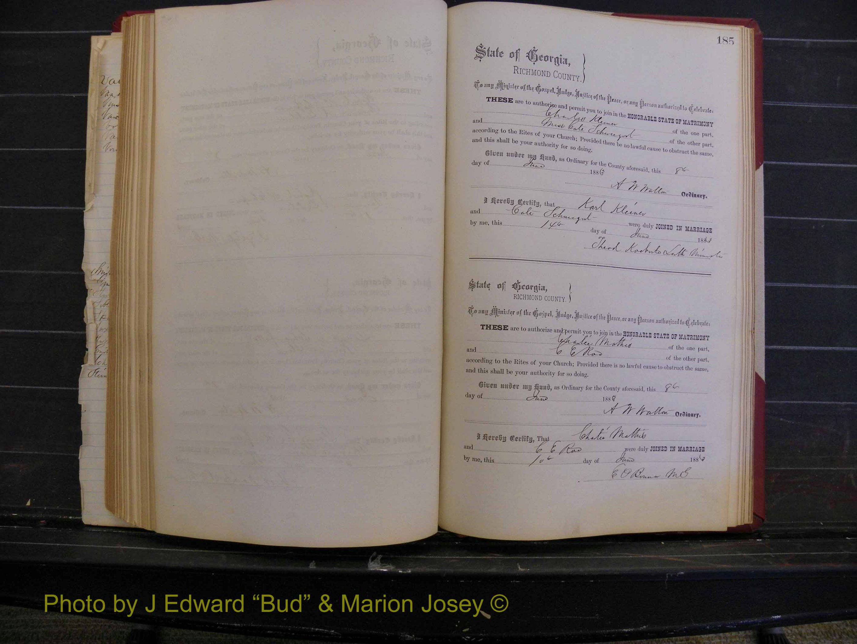 Richmond Marriages, Book M, 1880-1883 P 185.JPG