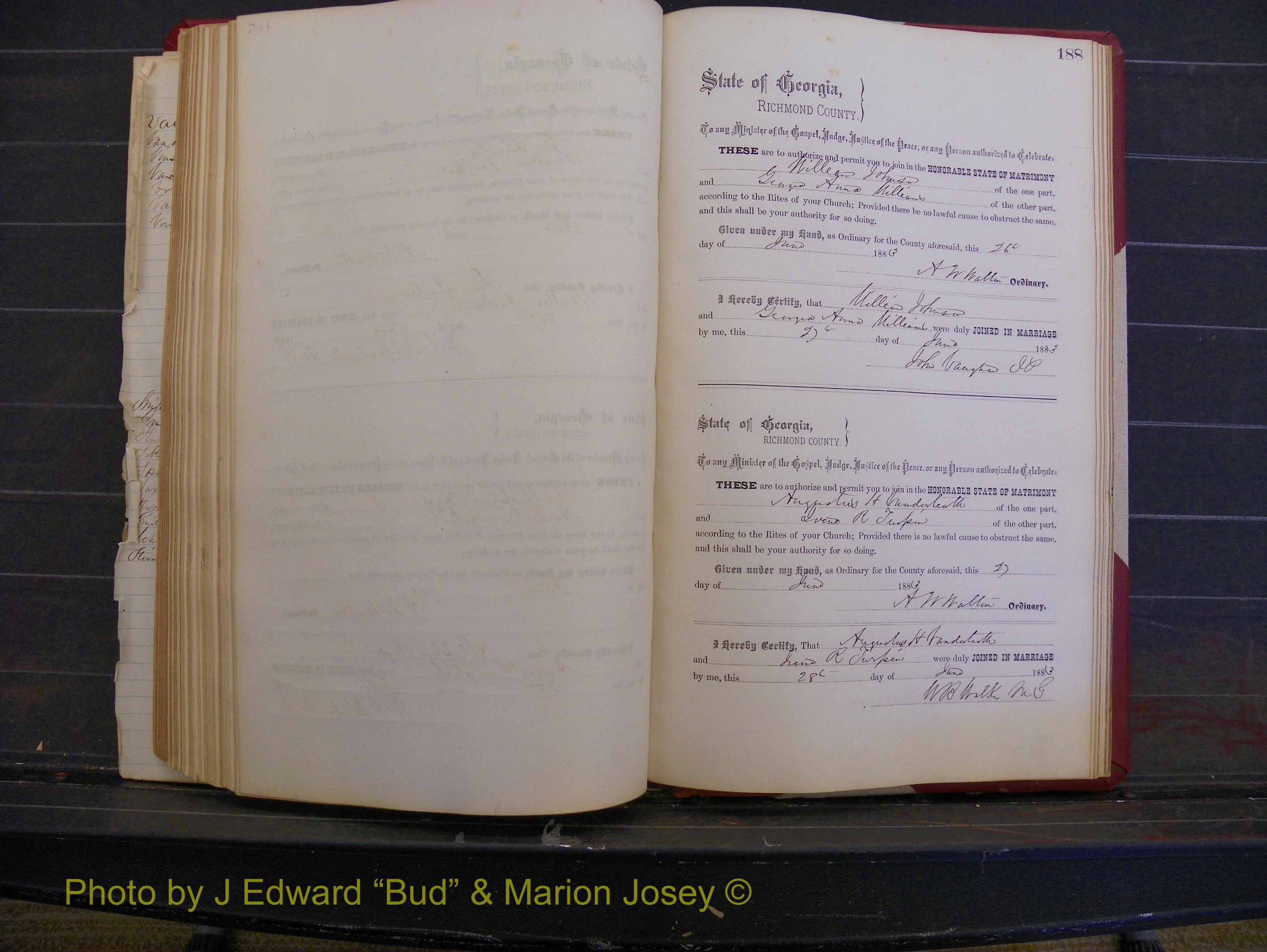 Richmond Marriages, Book M, 1880-1883 P 188.JPG