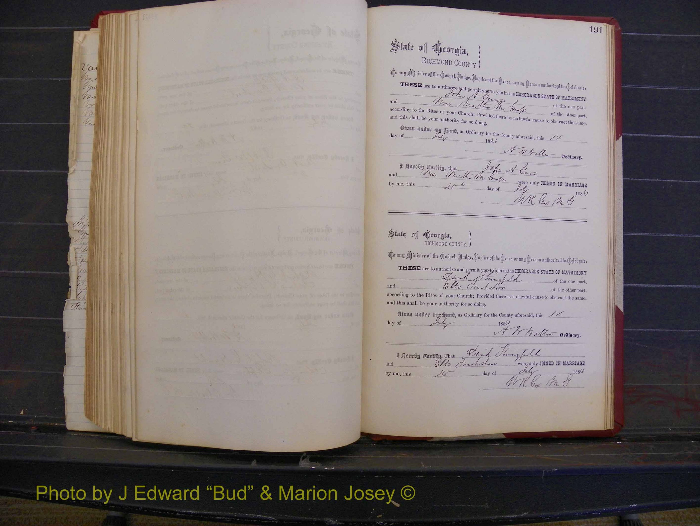 Richmond Marriages, Book M, 1880-1883 P 191.JPG