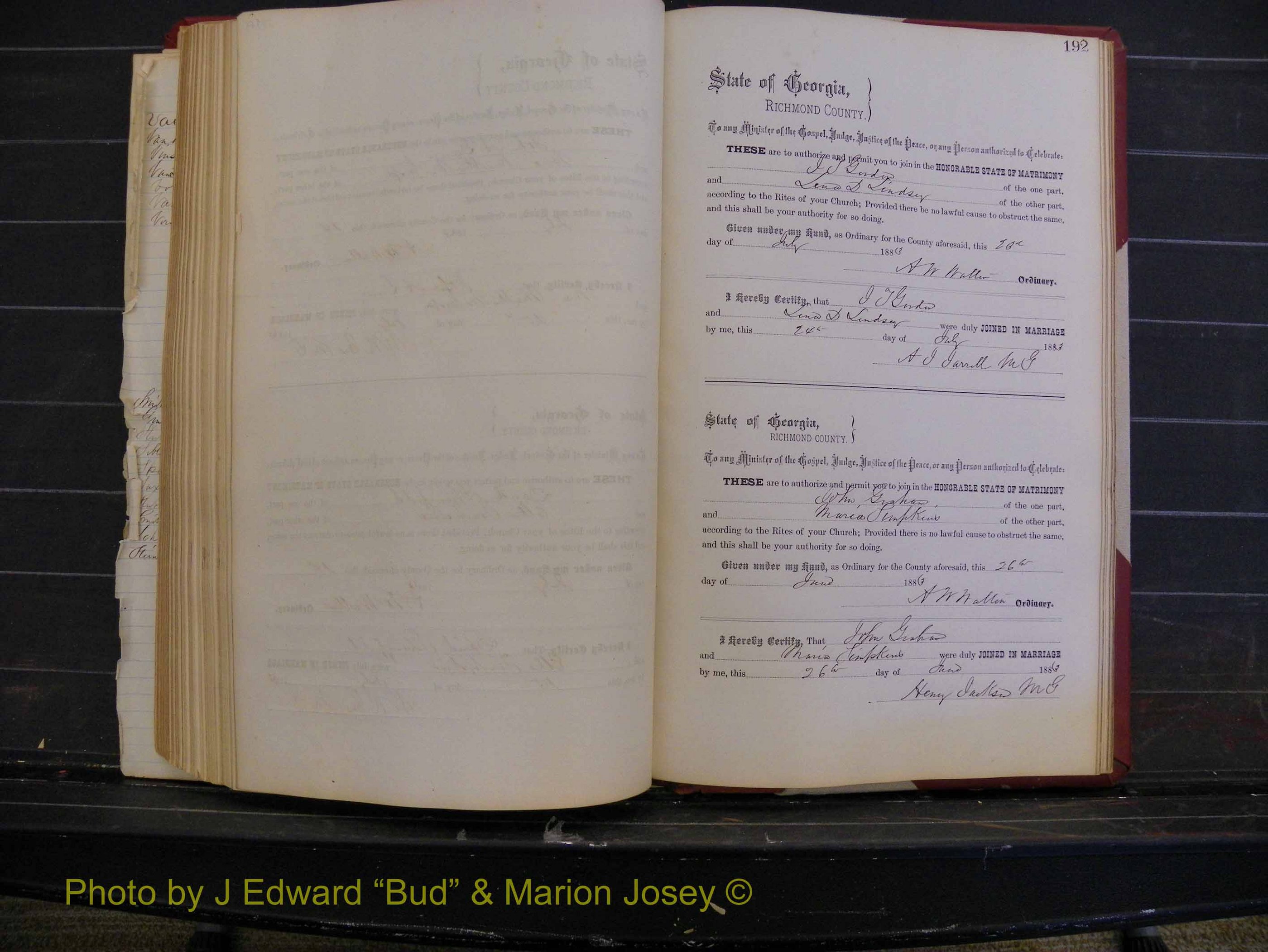 Richmond Marriages, Book M, 1880-1883 P 192.JPG