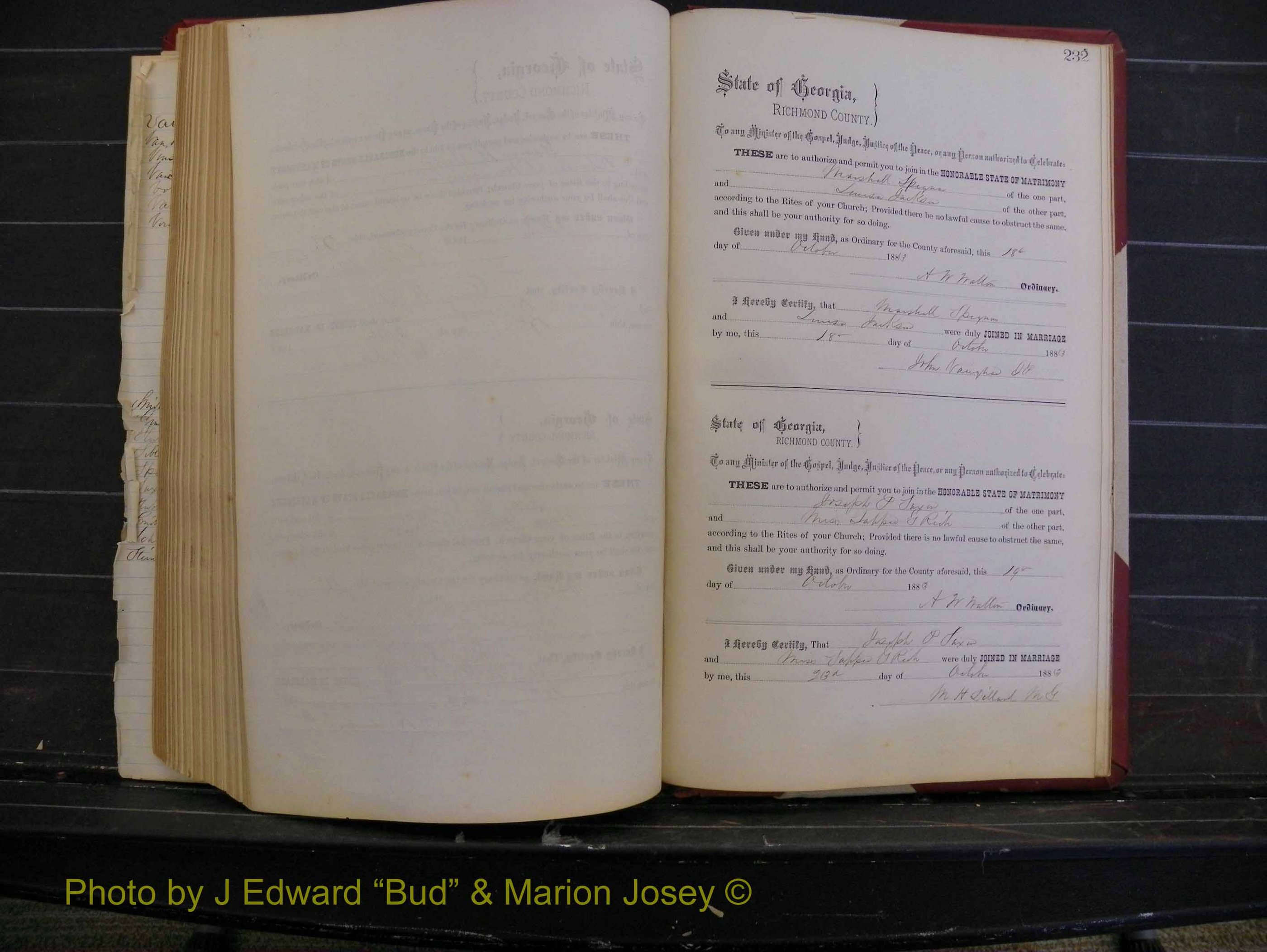 Richmond Marriages, Book M, 1880-1883 P 232.JPG