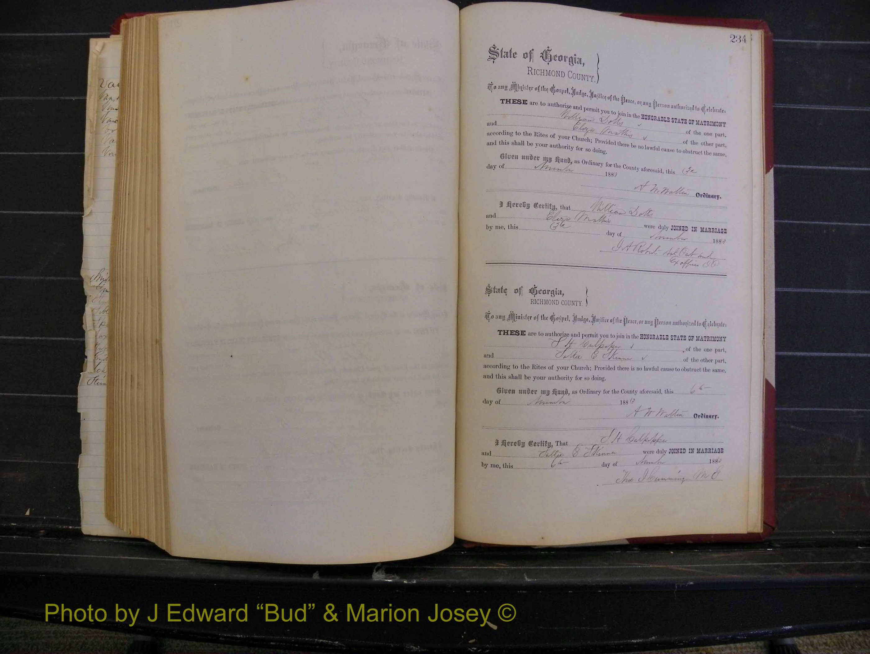 Richmond Marriages, Book M, 1880-1883 P 234.JPG