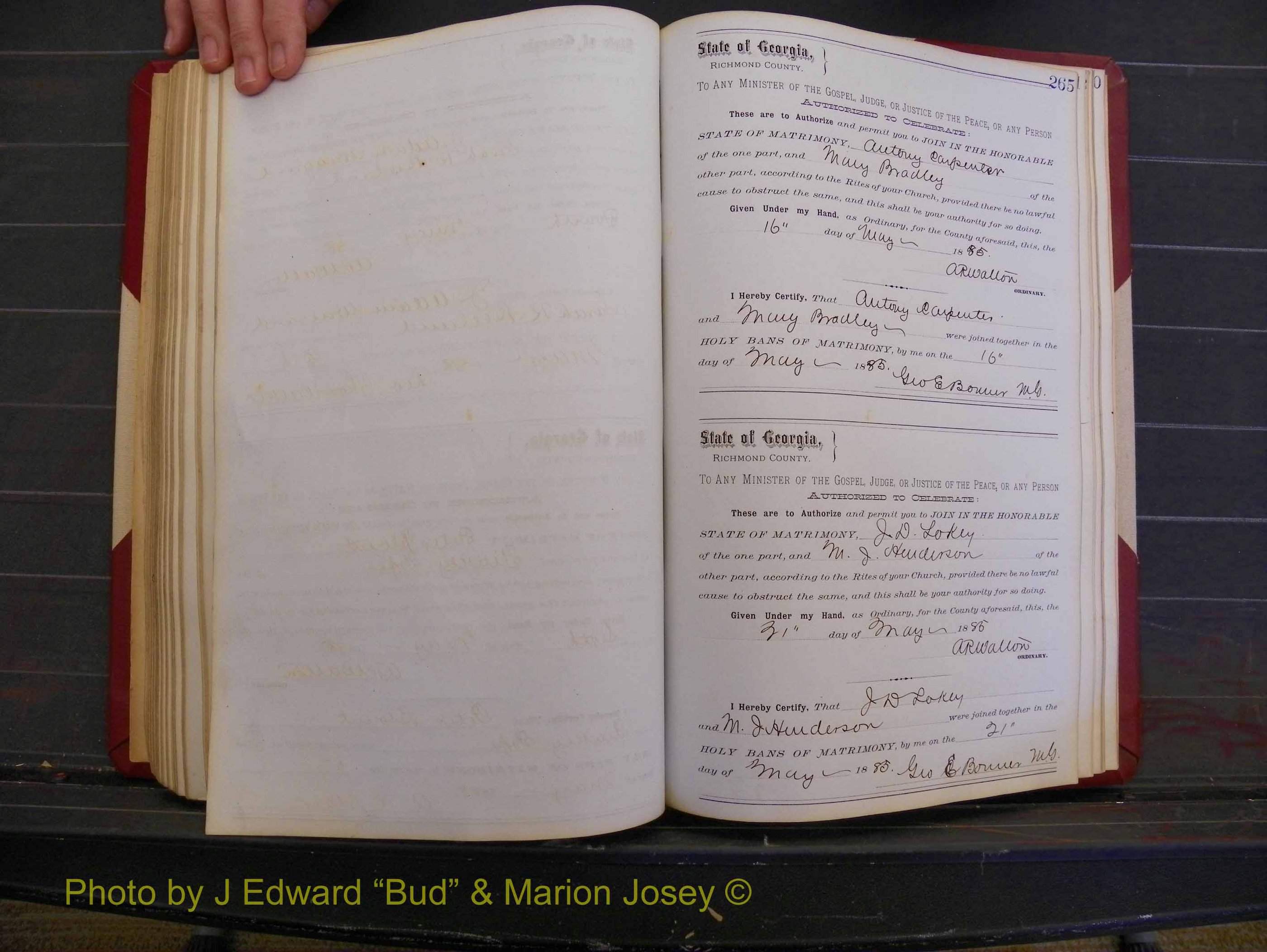 Richmond Marriages, Book N, 1878-1885 P 265.JPG