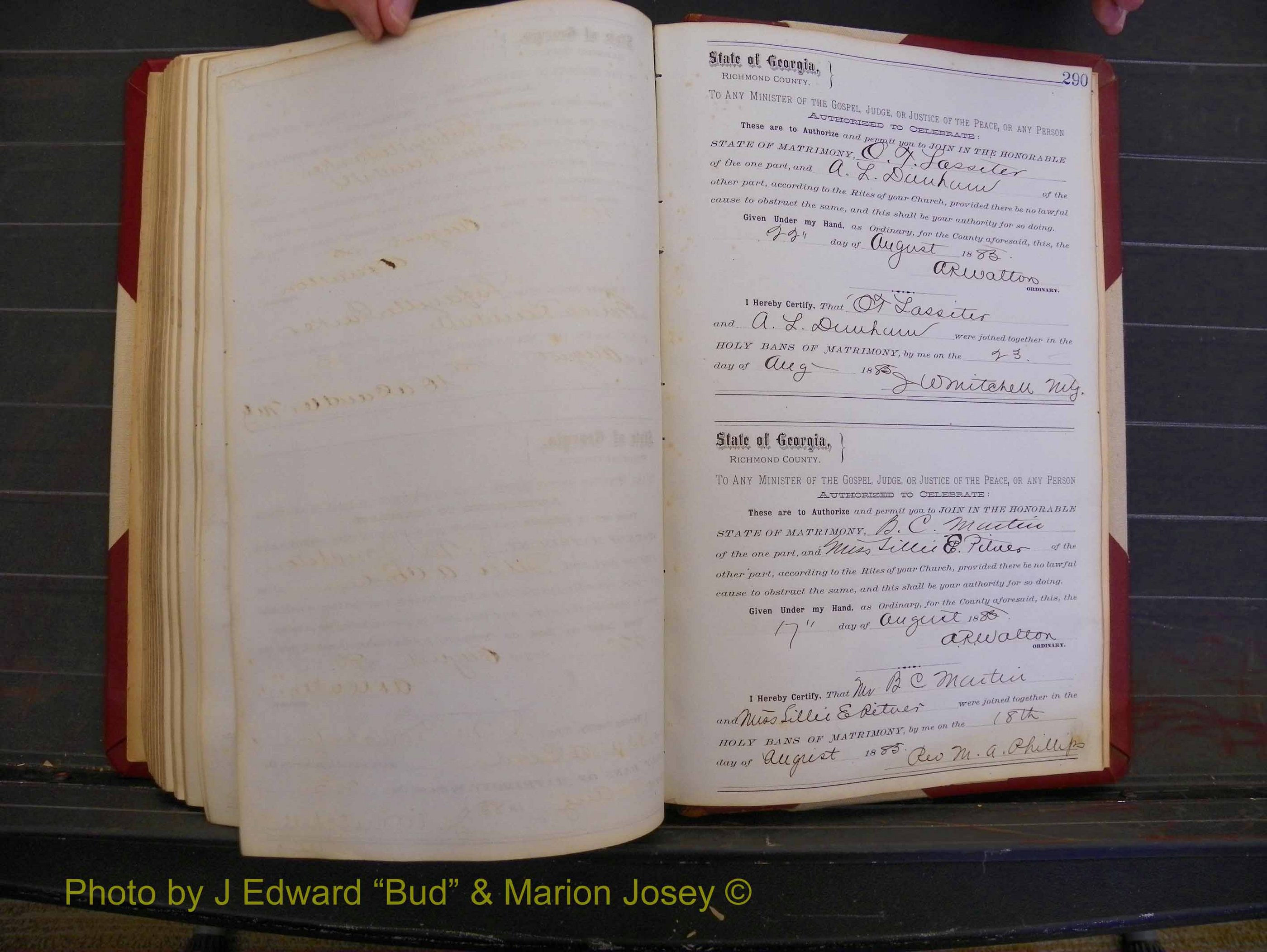 Richmond Marriages, Book N, 1878-1885 P 290.JPG