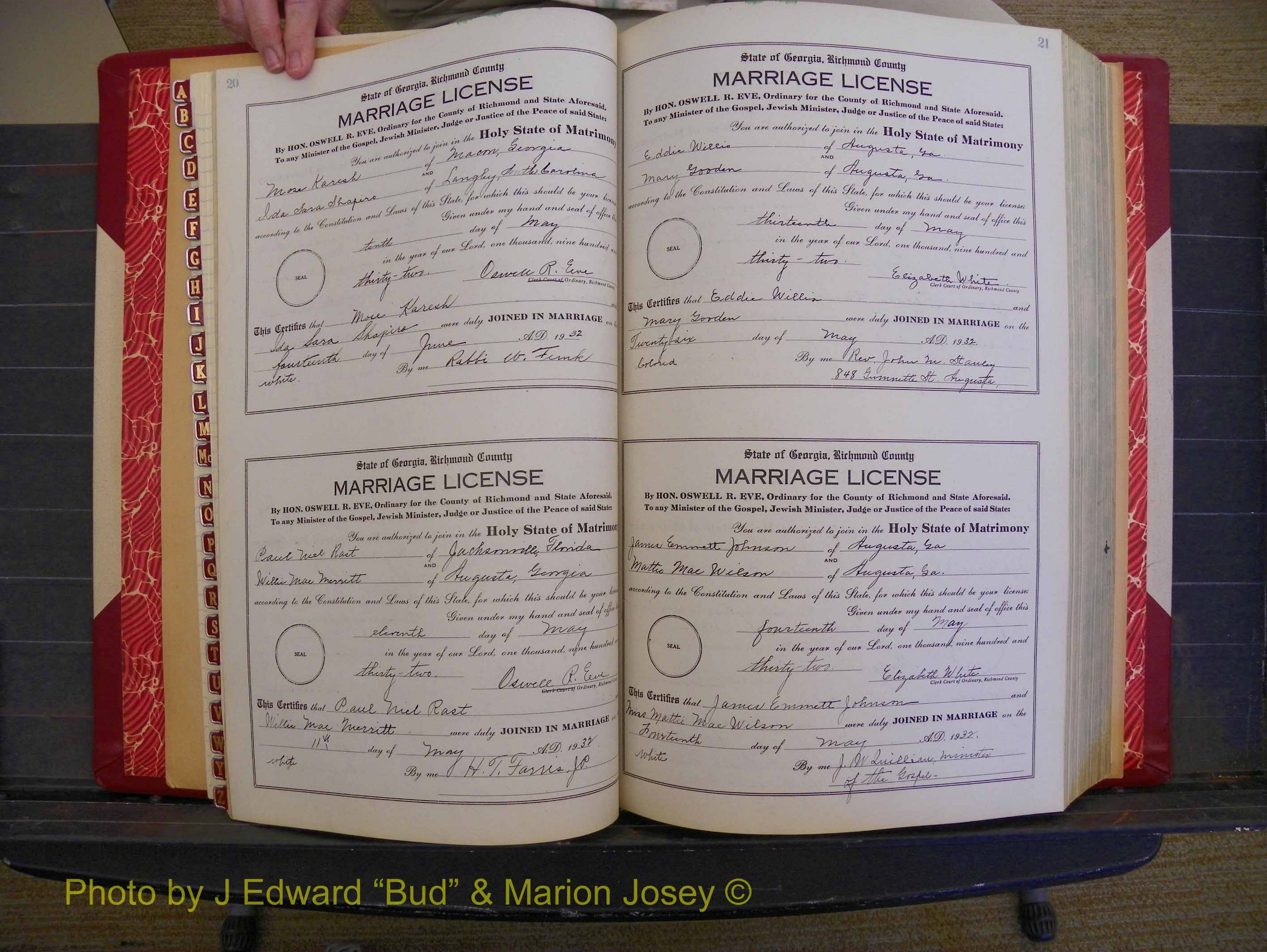 Richmond Marriages, Book TT, 1932-1939 P 020-021.JPG