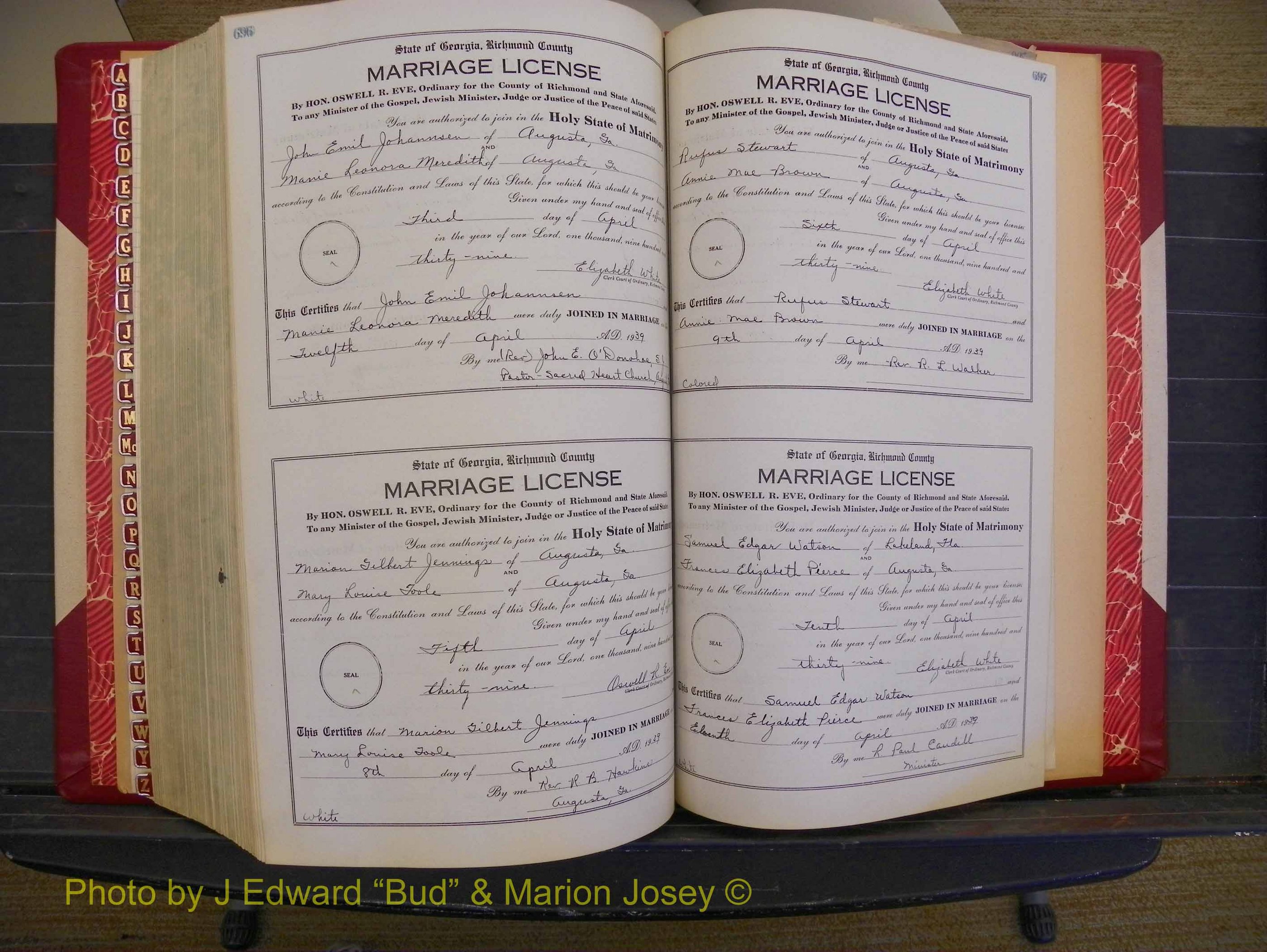 Richmond Marriages, Book TT, 1932-1939 P 696-697.JPG