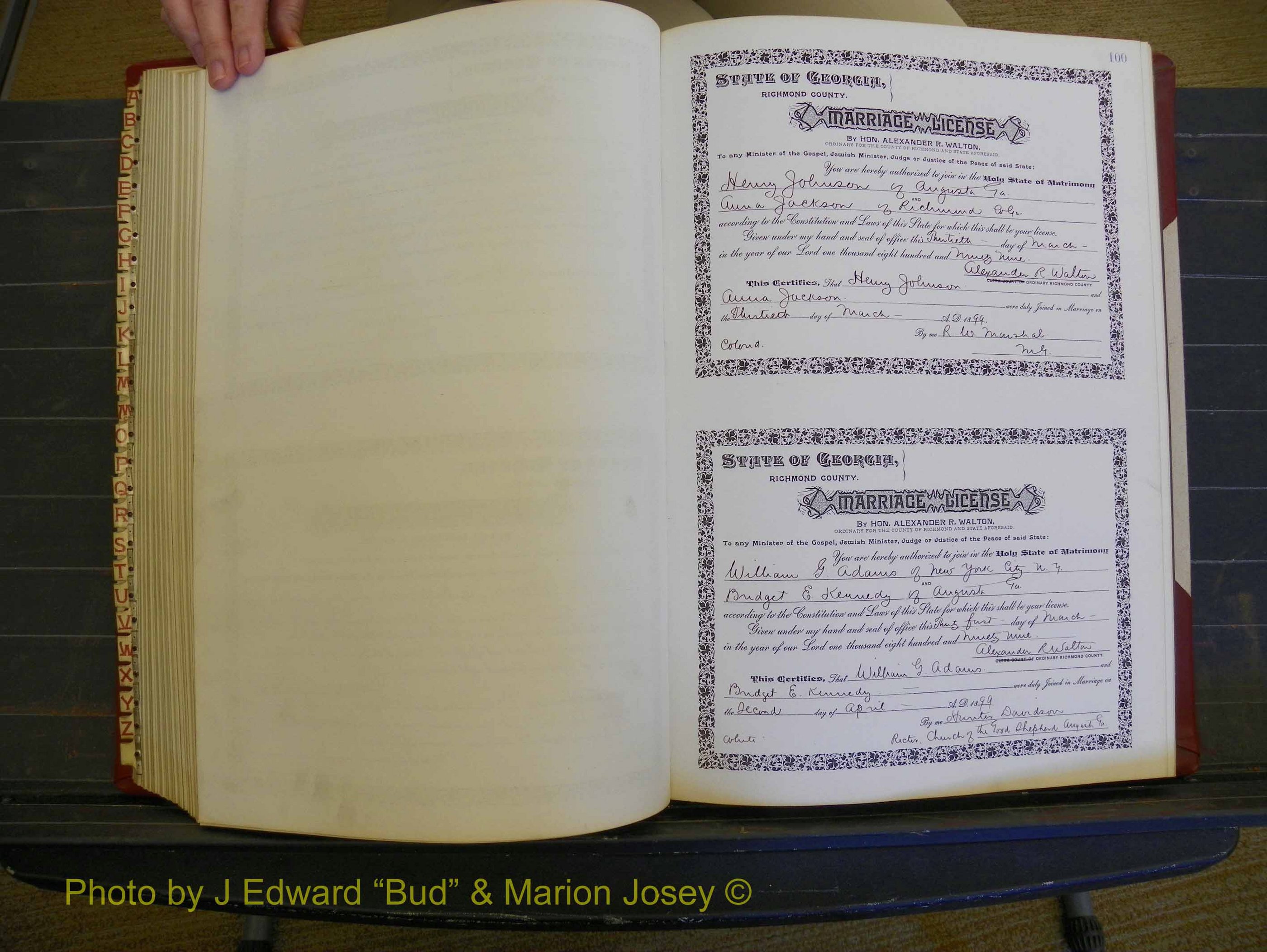 Richmond Marriages, Book W, 1898-1899 P 100.JPG