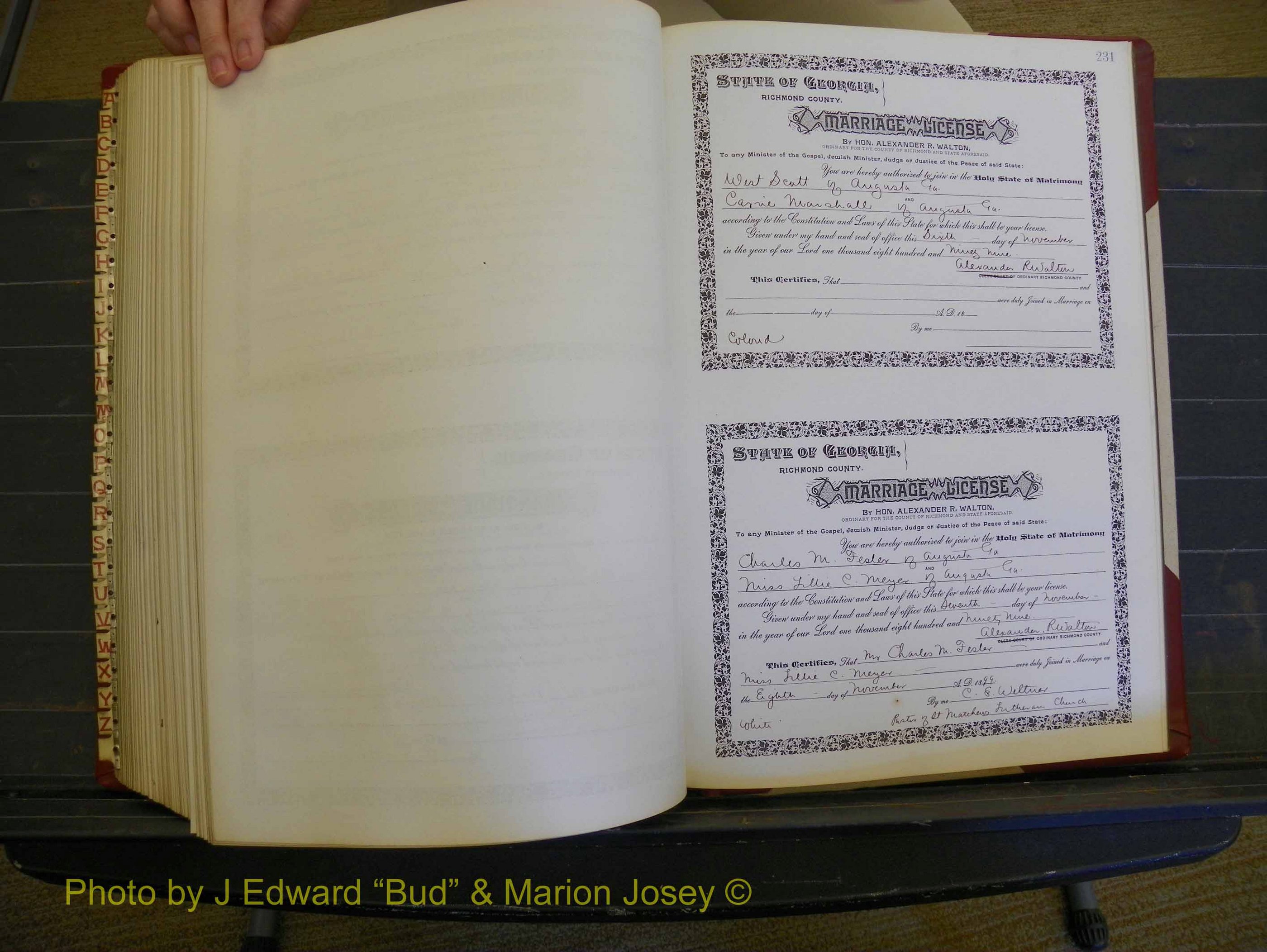 Richmond Marriages, Book W, 1898-1899 P 231.JPG
