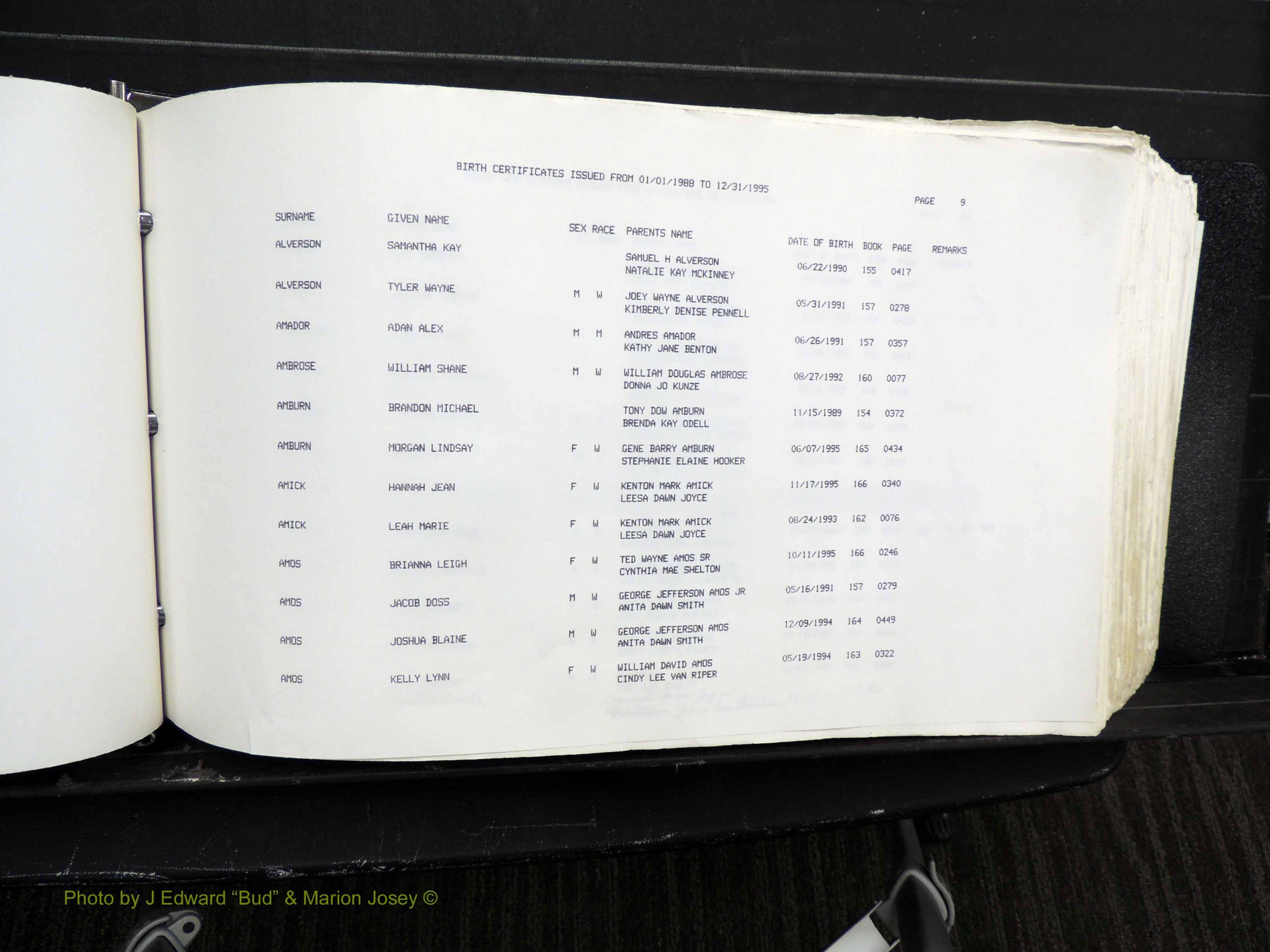 Rockingham Co, NC, Births, 1988-1995 (109).JPG