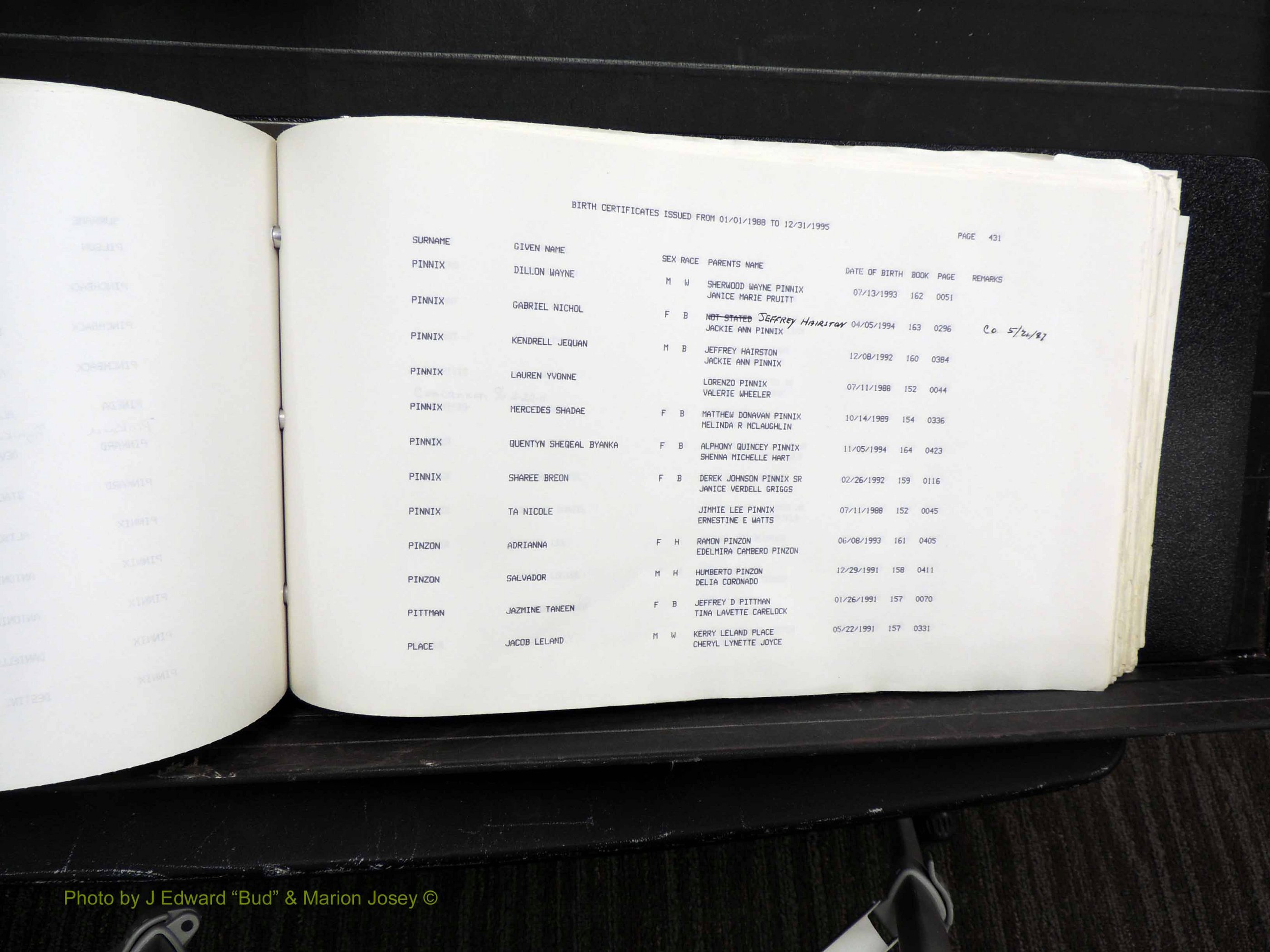 Rockingham Co, NC, Births, 1988-1995 (532).JPG
