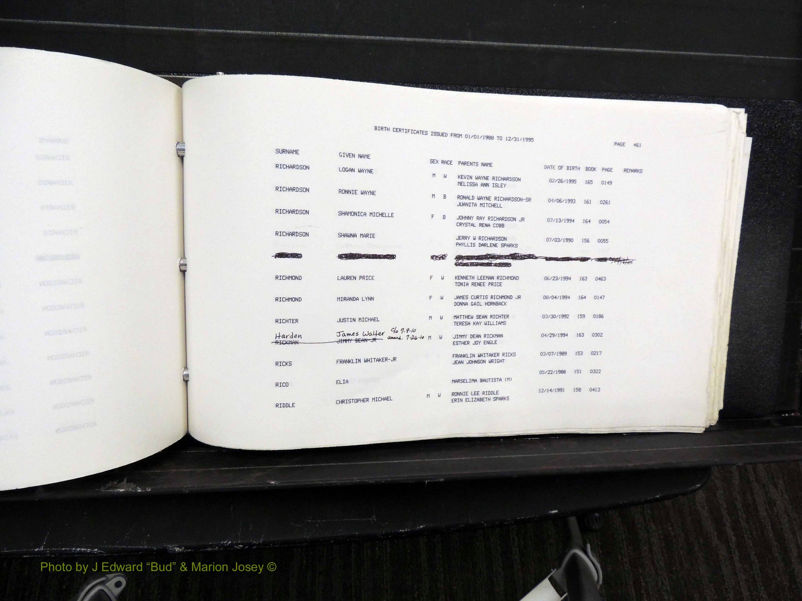 Rockingham Co, NC, Births, 1988-1995 (562).JPG