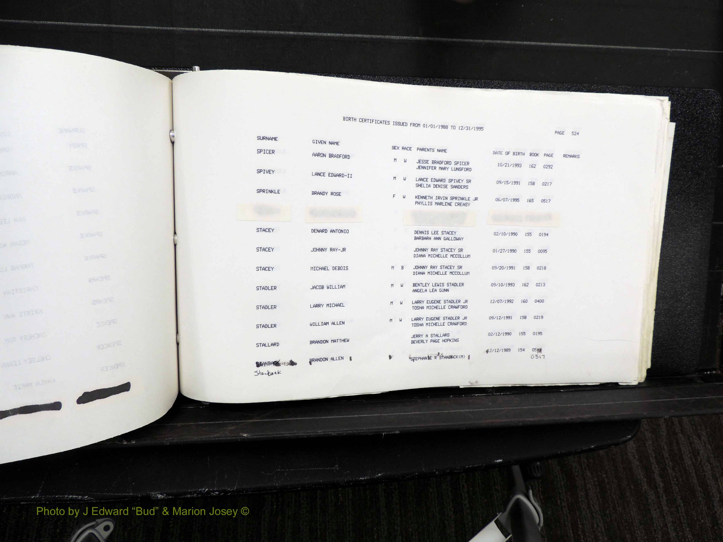 Rockingham Co, NC, Births, 1988-1995 (625).JPG