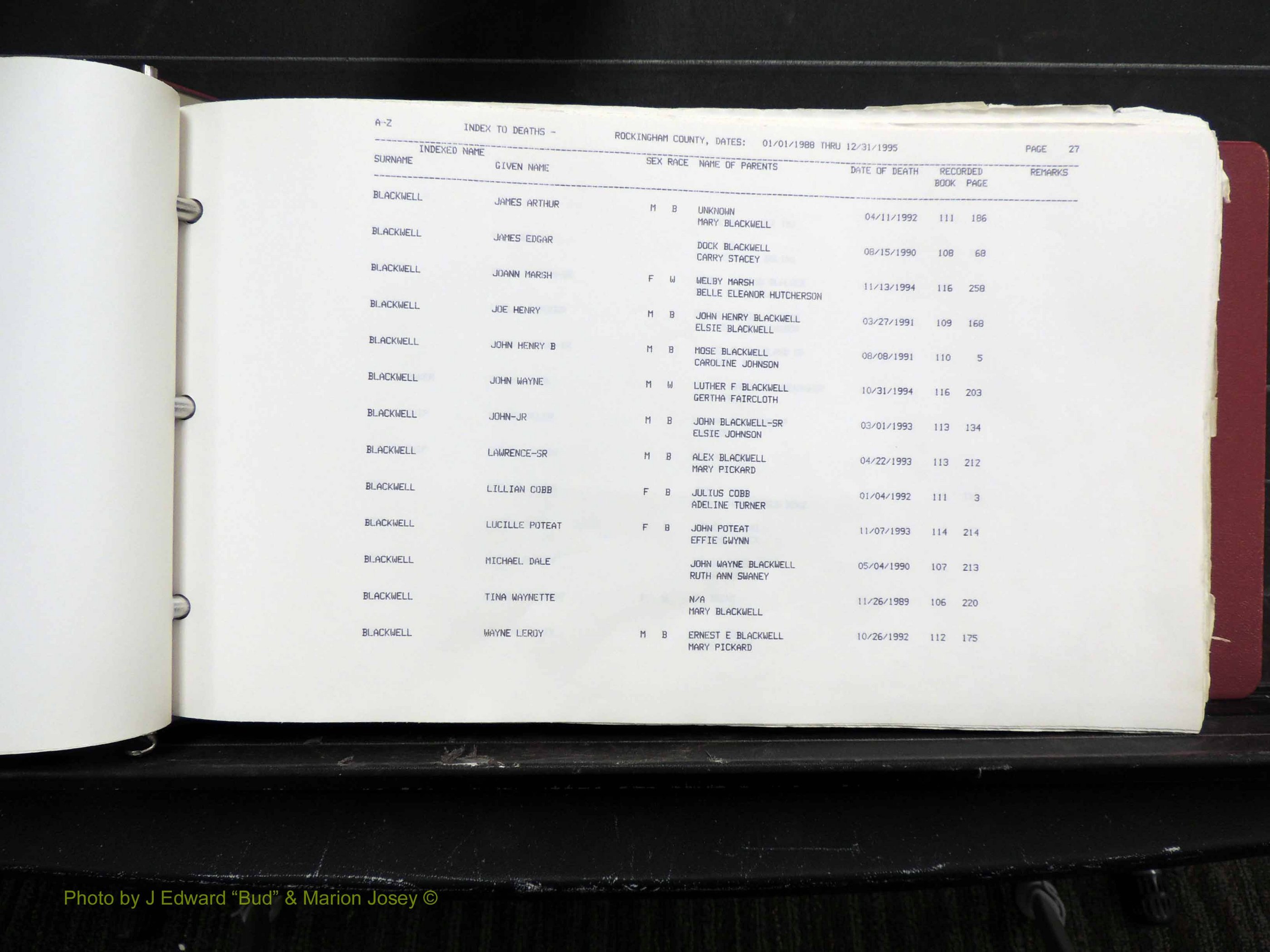 Rockingham Co, NC, Marriages, Births & Deaths 10090.JPG